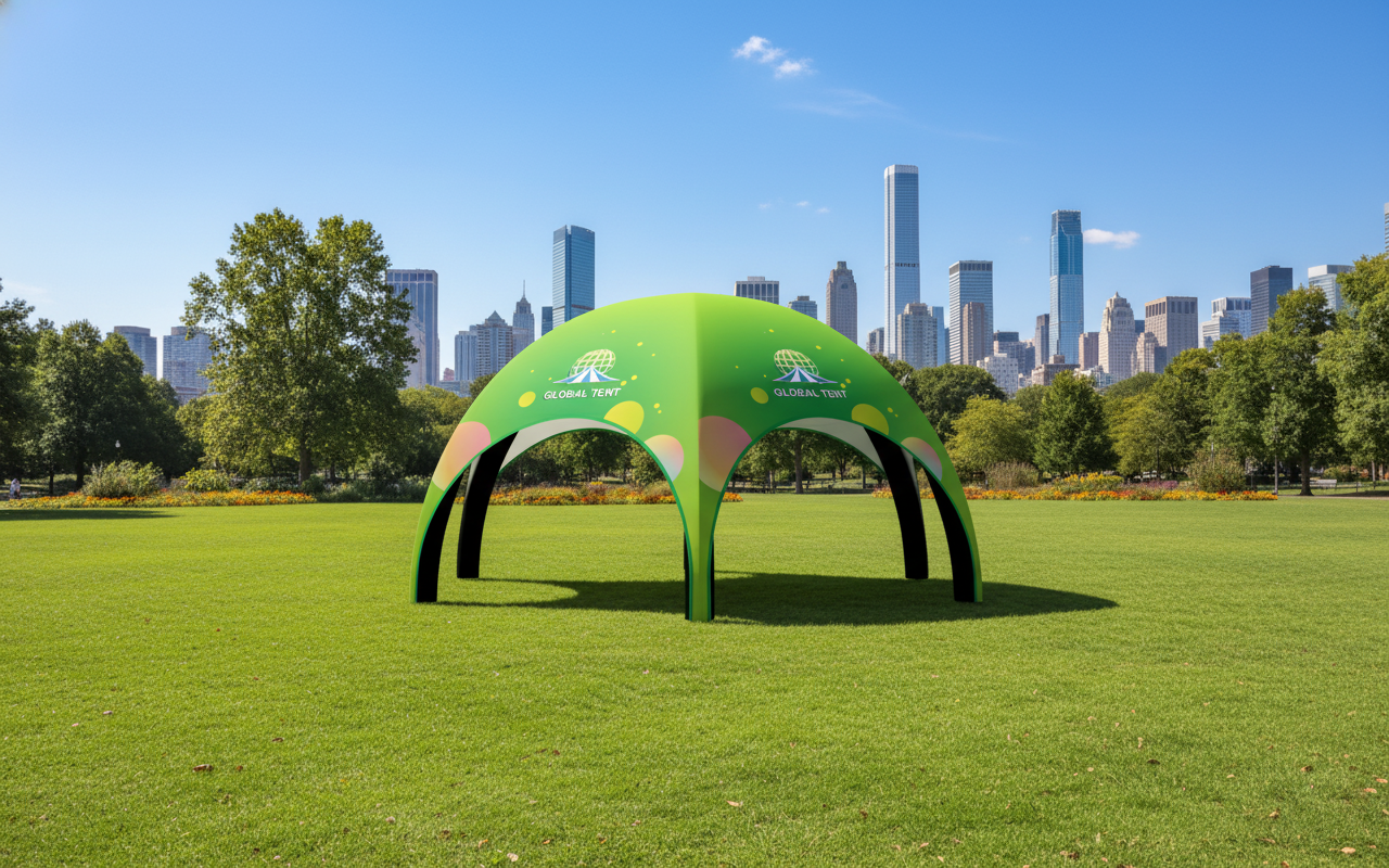 X-shaped hexagonal inflatable tent: 6.5m*6.5m A Fast, Stable Outdoor Space