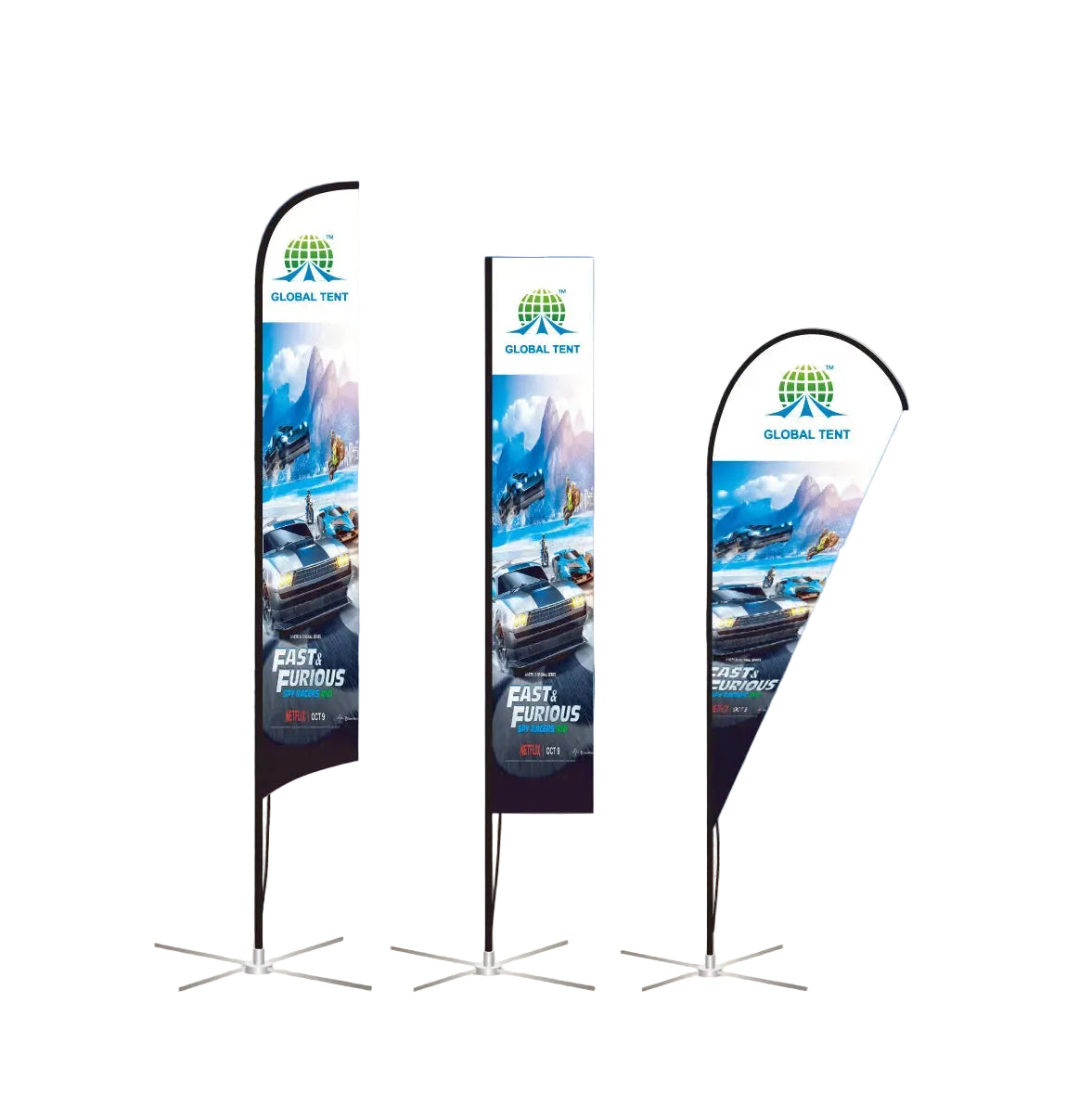 Capture attention with our Custom Advertising Flags (No Base) – versatile, impactful, and flexible in placement. Personalize for a unique marketing presence.