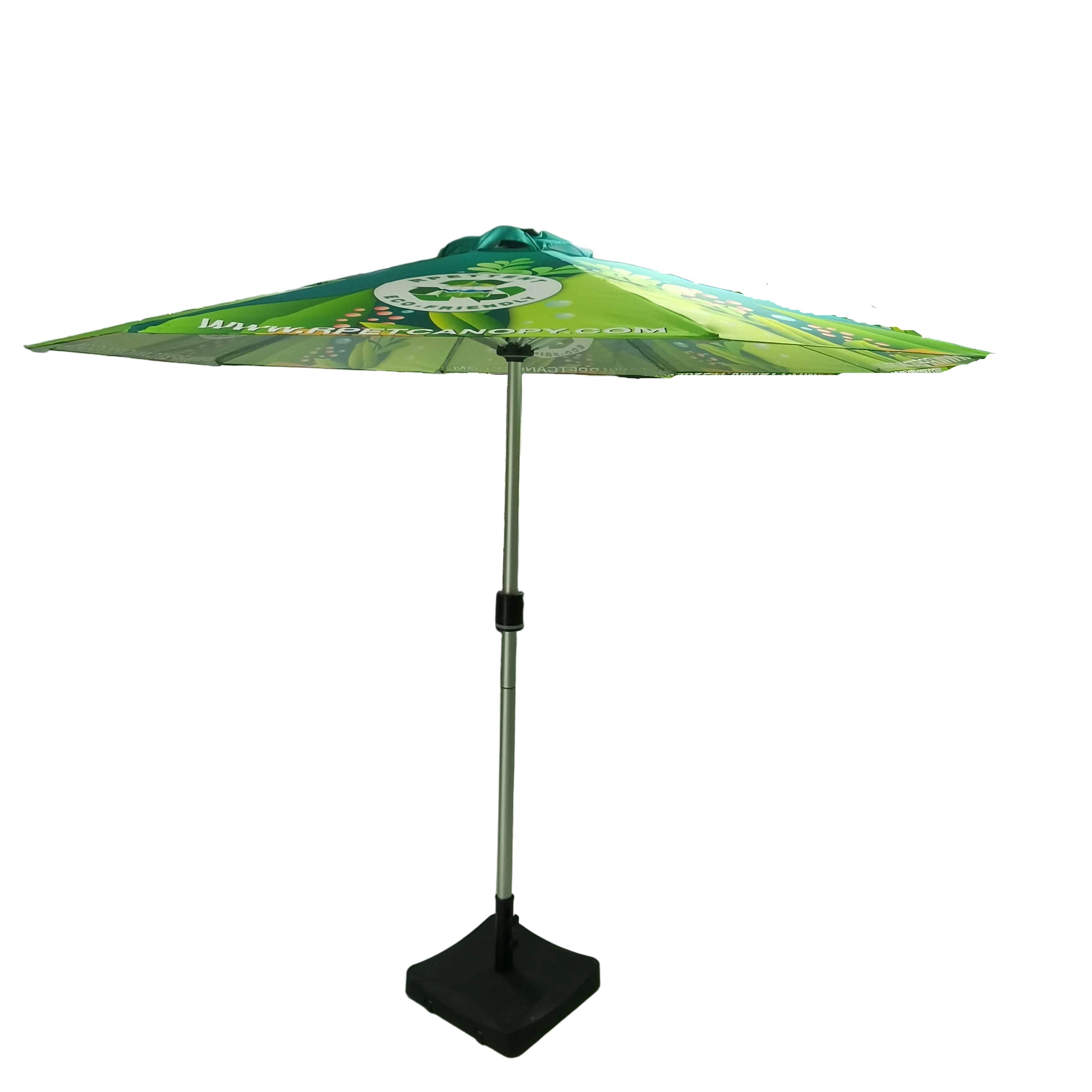 Eco-friendly Advertising Center-Pillar Umbrella, Customized Center-Pillar Sunshade Umbrella for Brand Promotion, Outdoor Commercial Sunshade