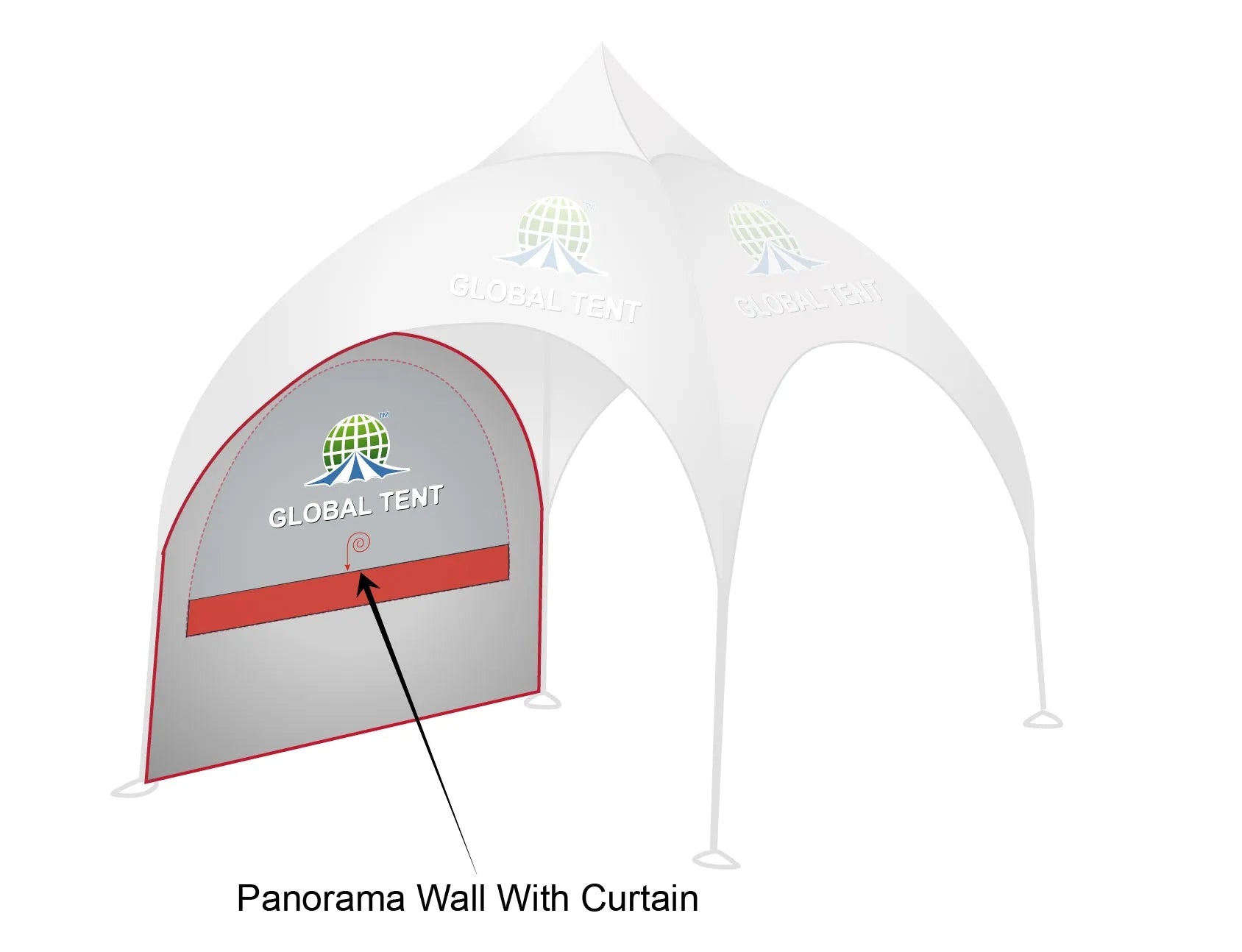 Printed Panache: Custom Arch Dome Tent with Walls