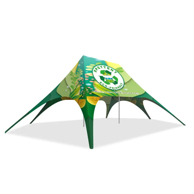 Double Star Elegance: Custom Eco Friendly Double Peak Star Tent