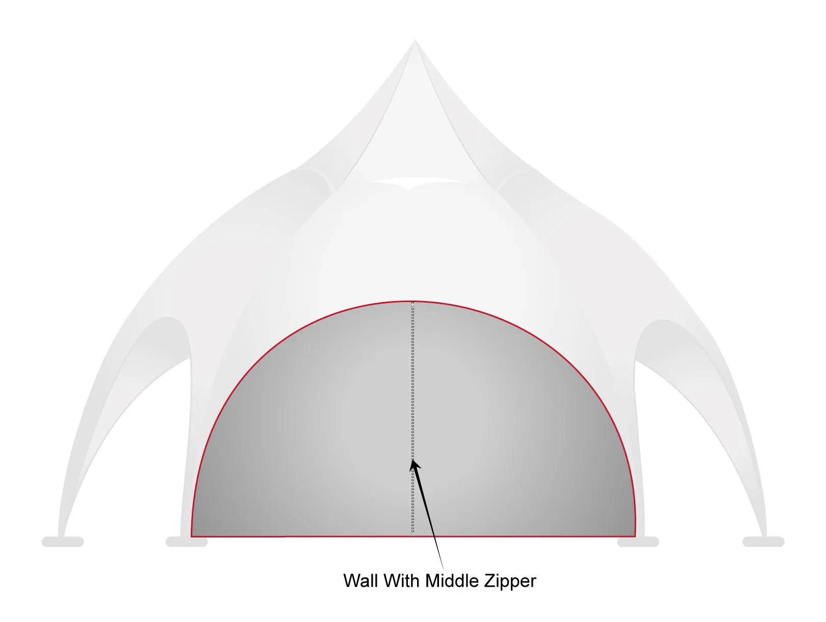Printed Panache: Custom Arch Dome Tent with Walls