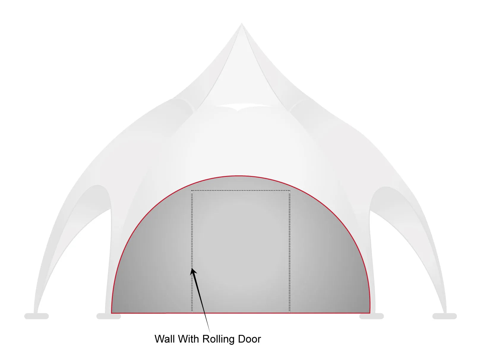 Printed Panache: Custom Arch Dome Tent with Walls