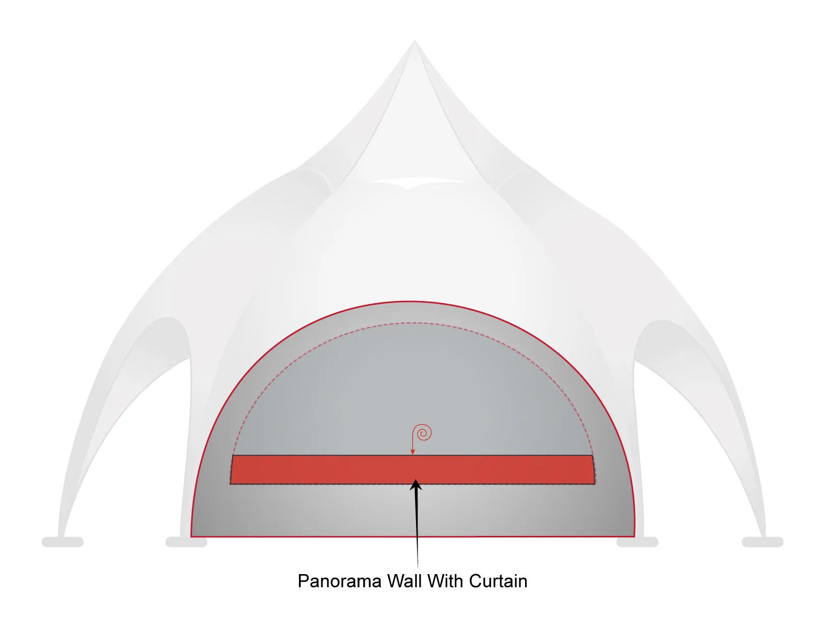 Printed Panache: Custom Arch Dome Tent with Walls