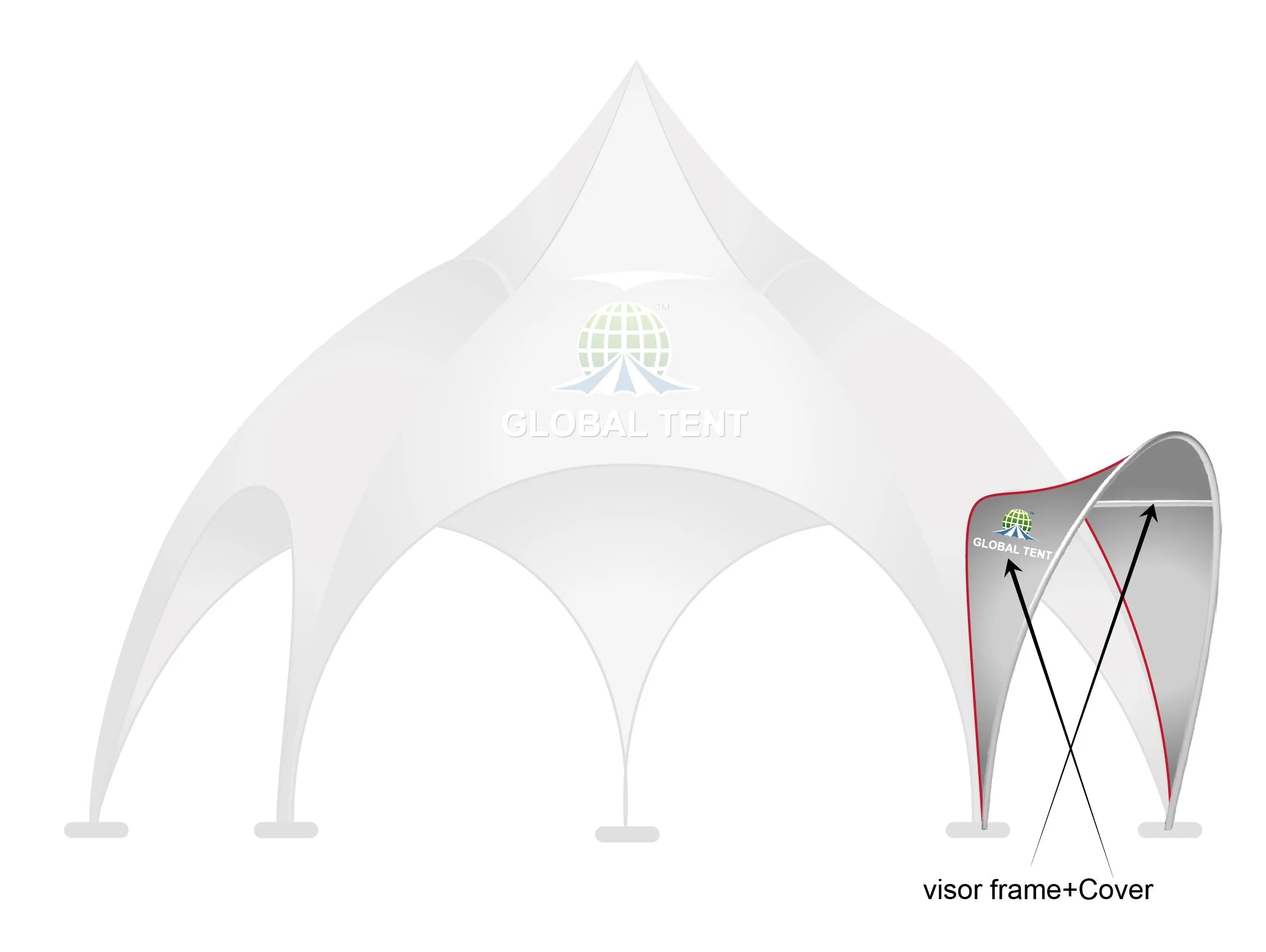 Printed Panache: Custom Arch Dome Tent with Walls