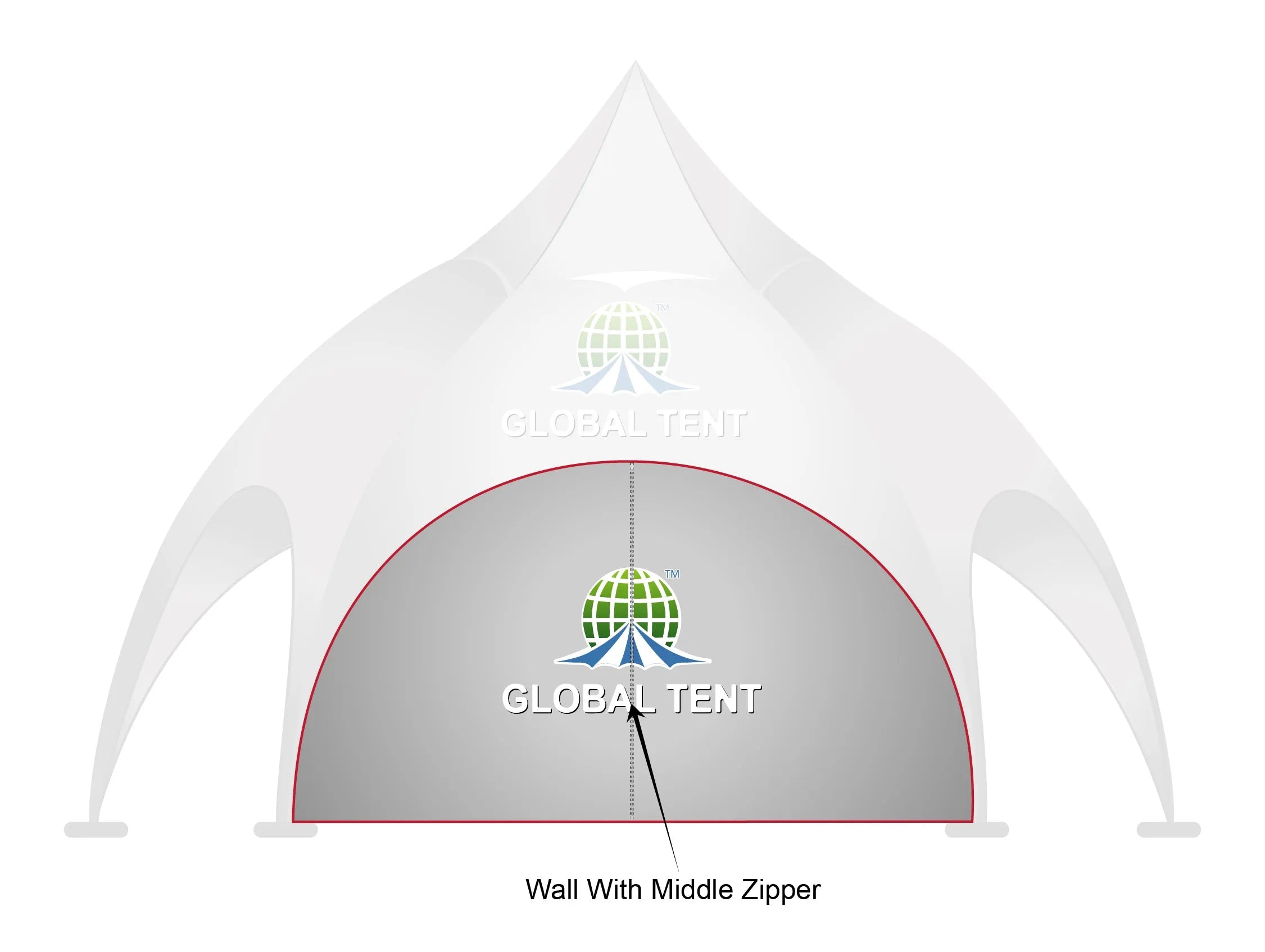 Printed Panache: Custom Arch Dome Tent with Walls