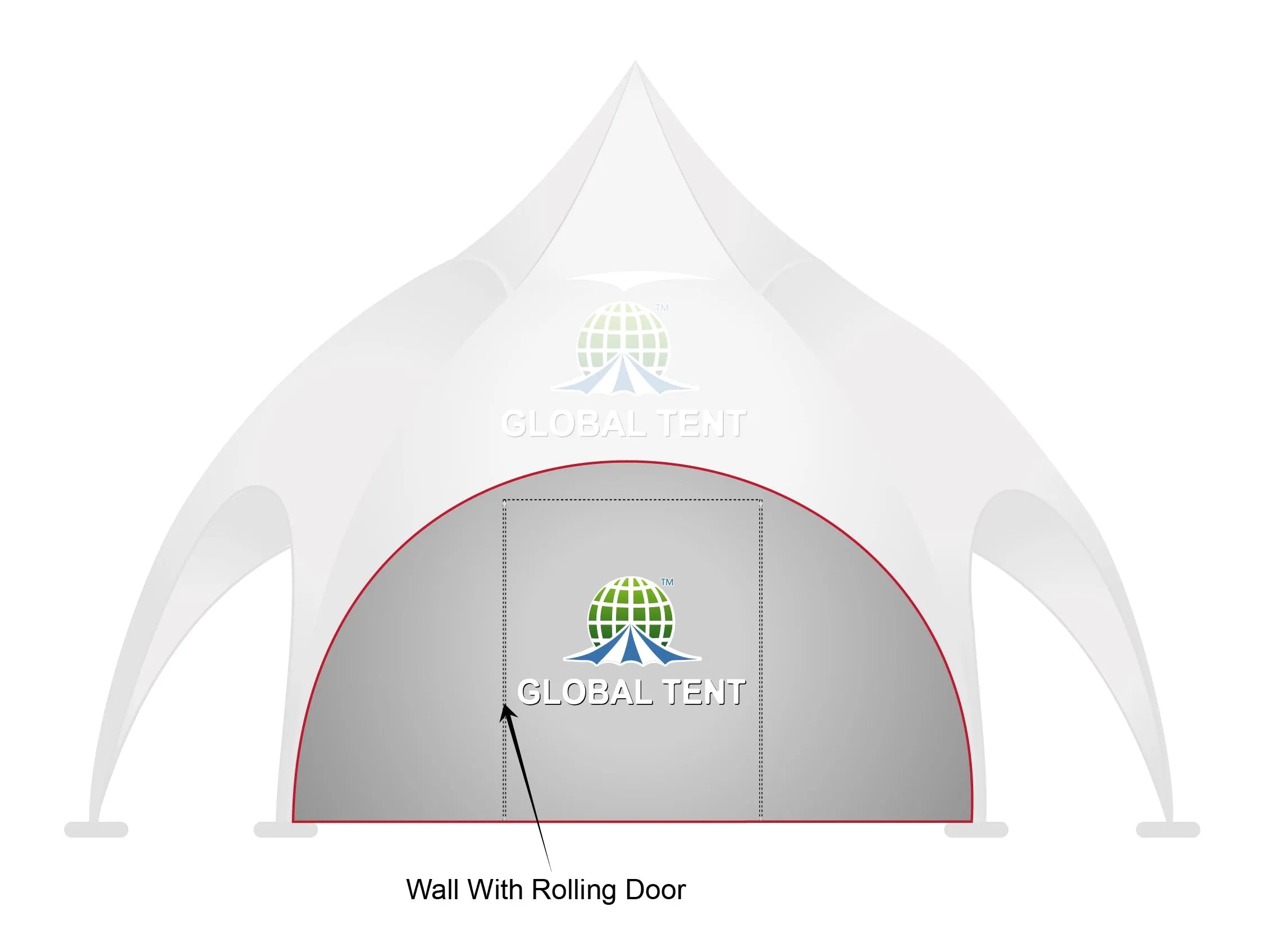 Printed Panache: Custom Arch Dome Tent with Walls