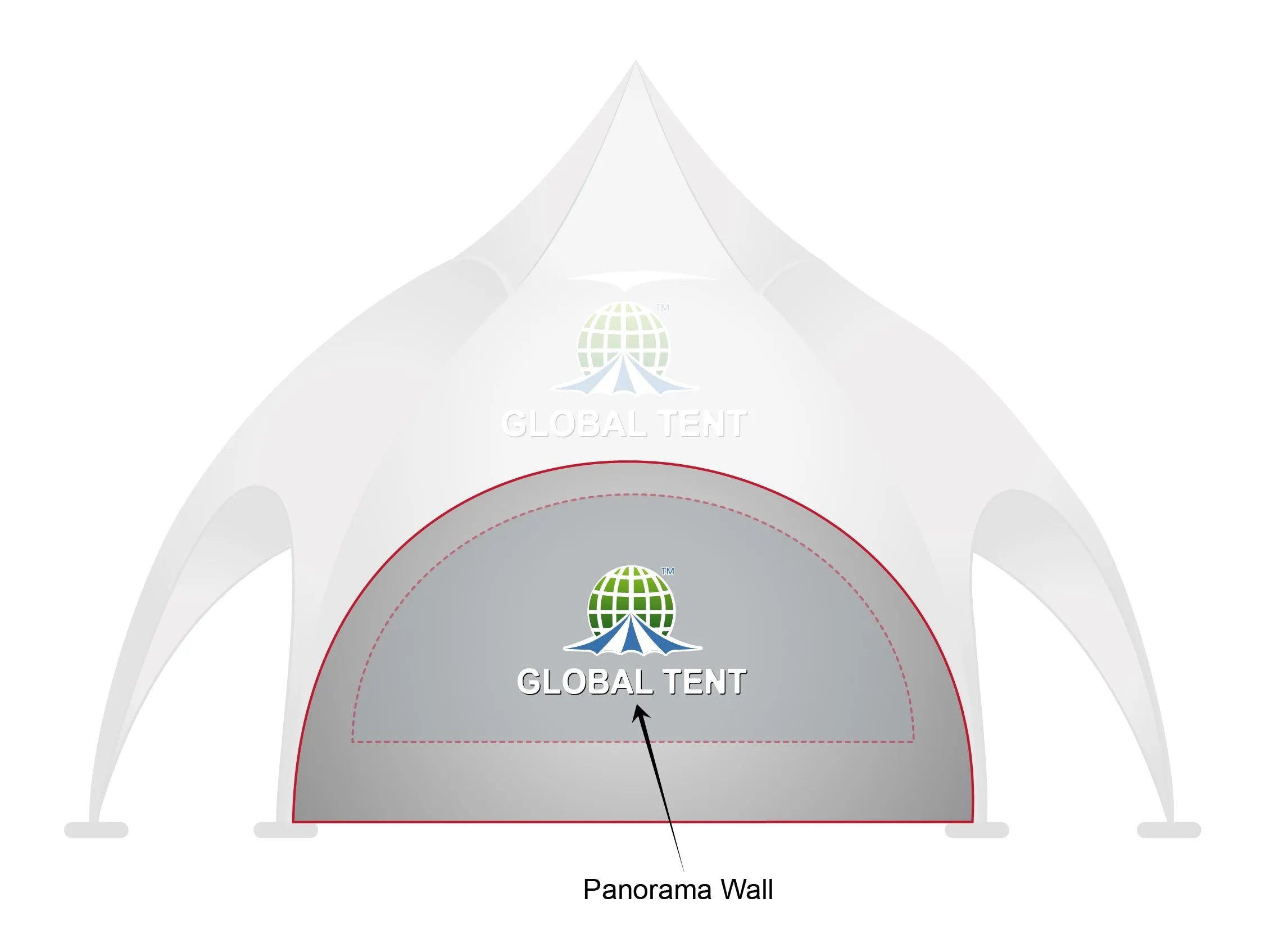 Printed Panache: Custom Arch Dome Tent with Walls