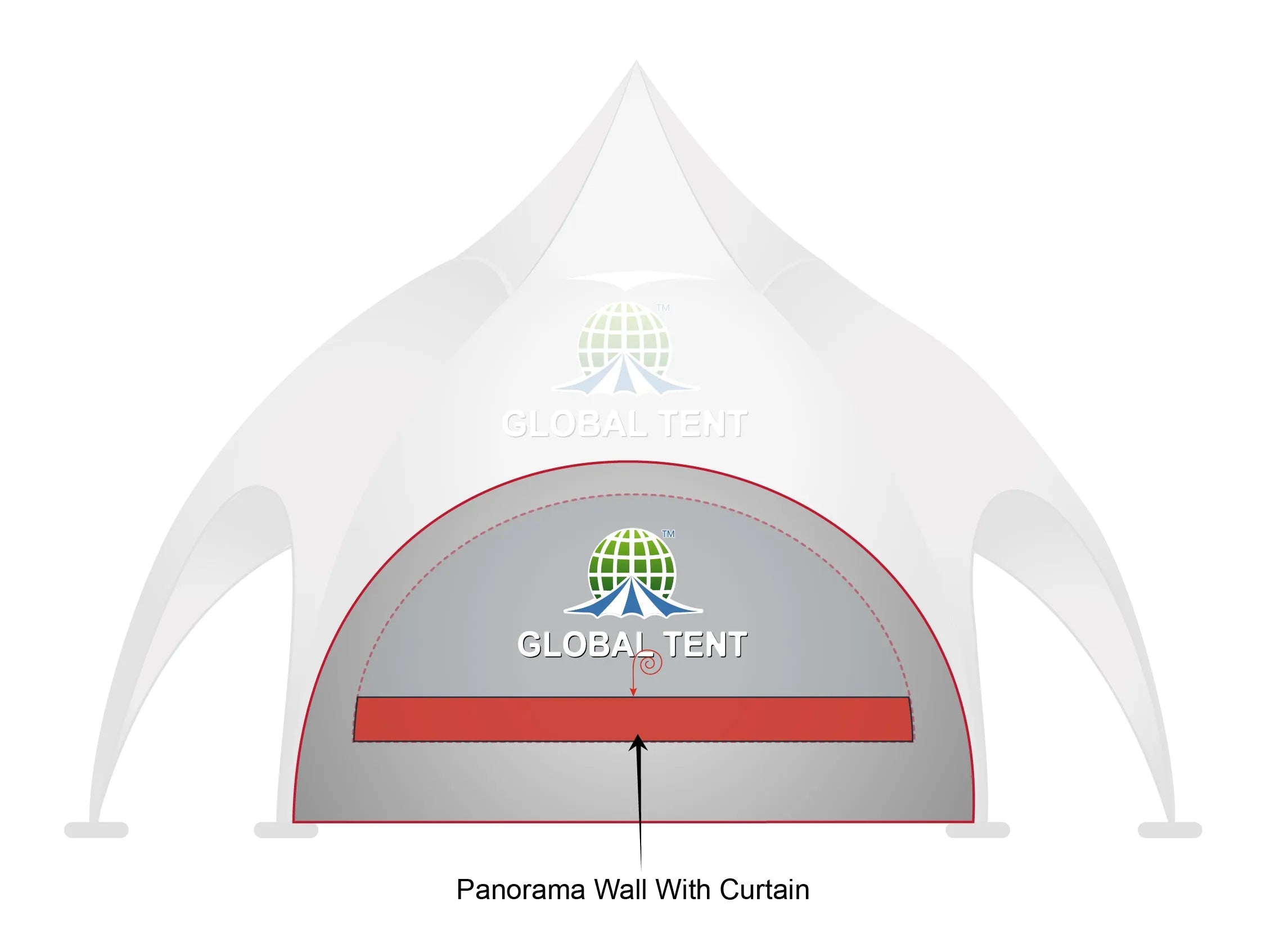 Printed Panache: Custom Arch Dome Tent with Walls