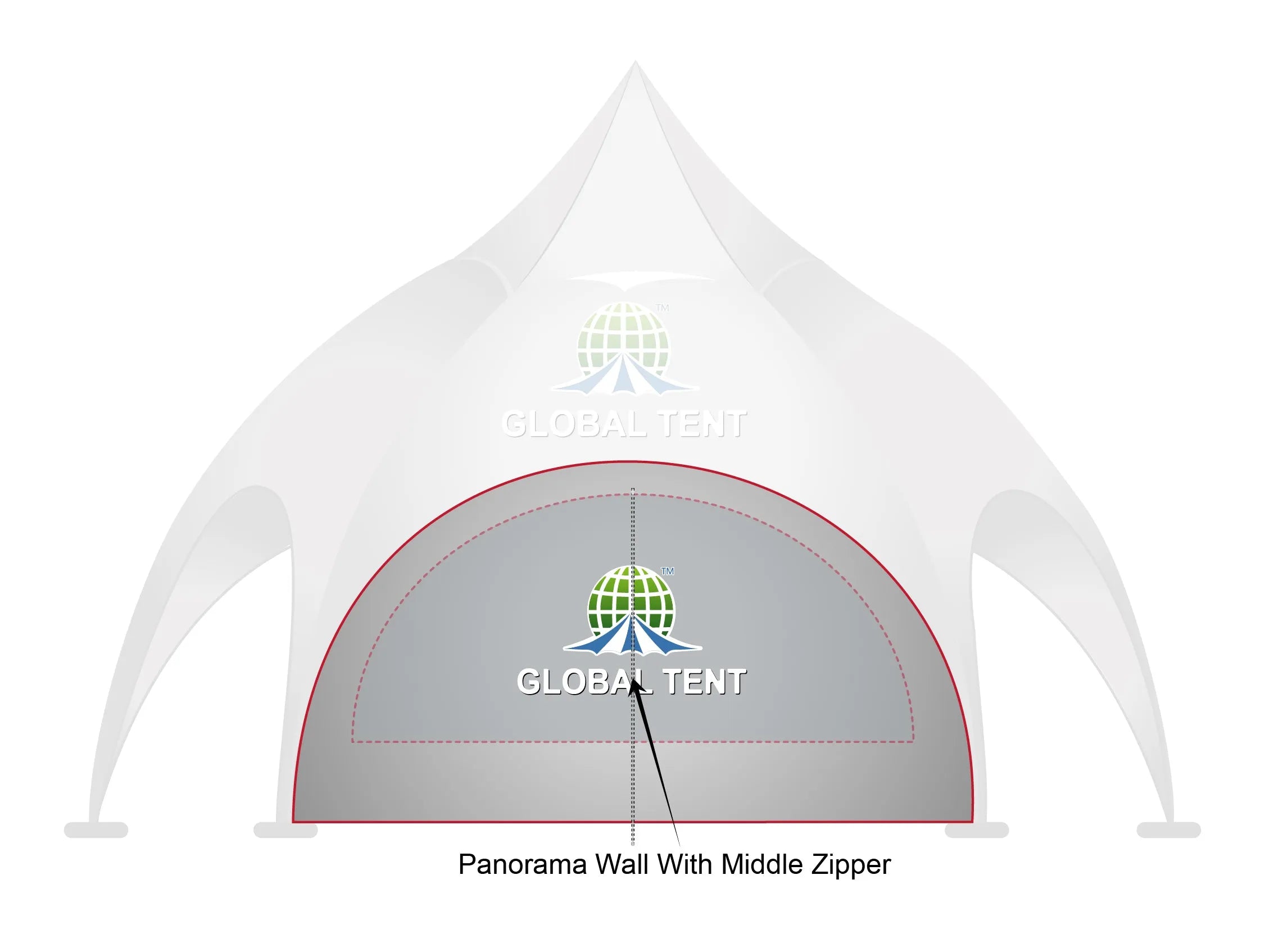 Printed Panache: Custom Arch Dome Tent with Walls