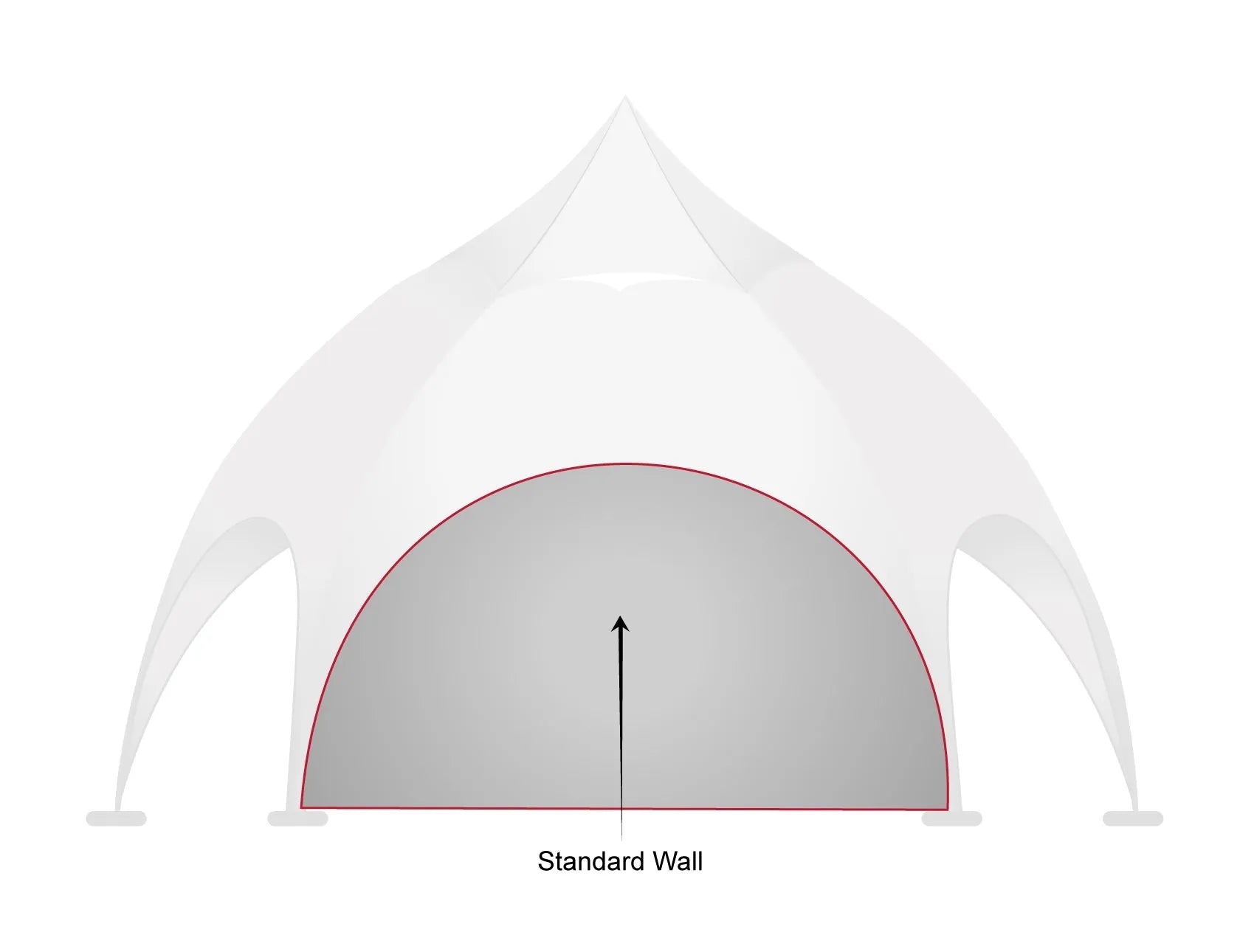 Printed Panache: Custom Arch Dome Tent with Walls
