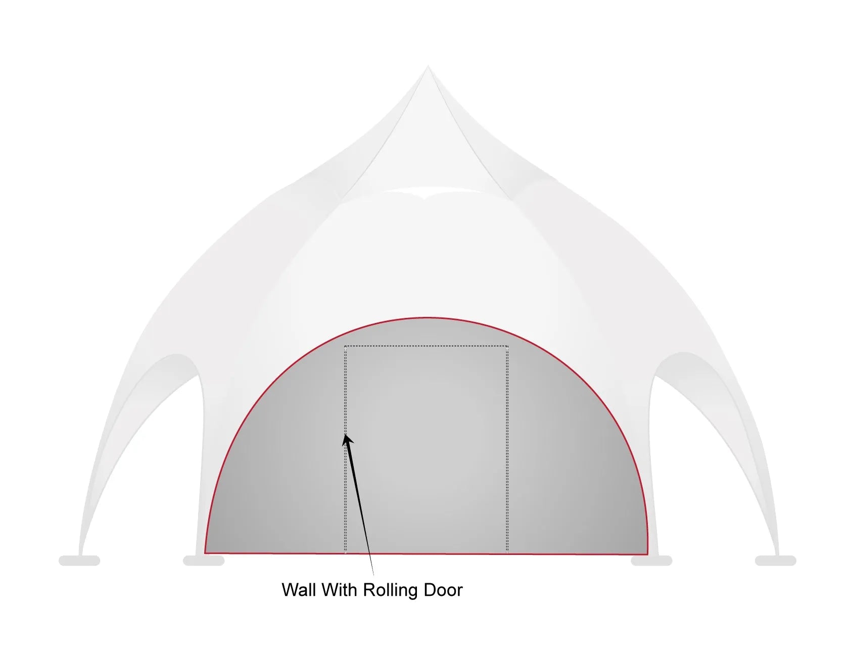 Printed Panache: Custom Arch Dome Tent with Walls