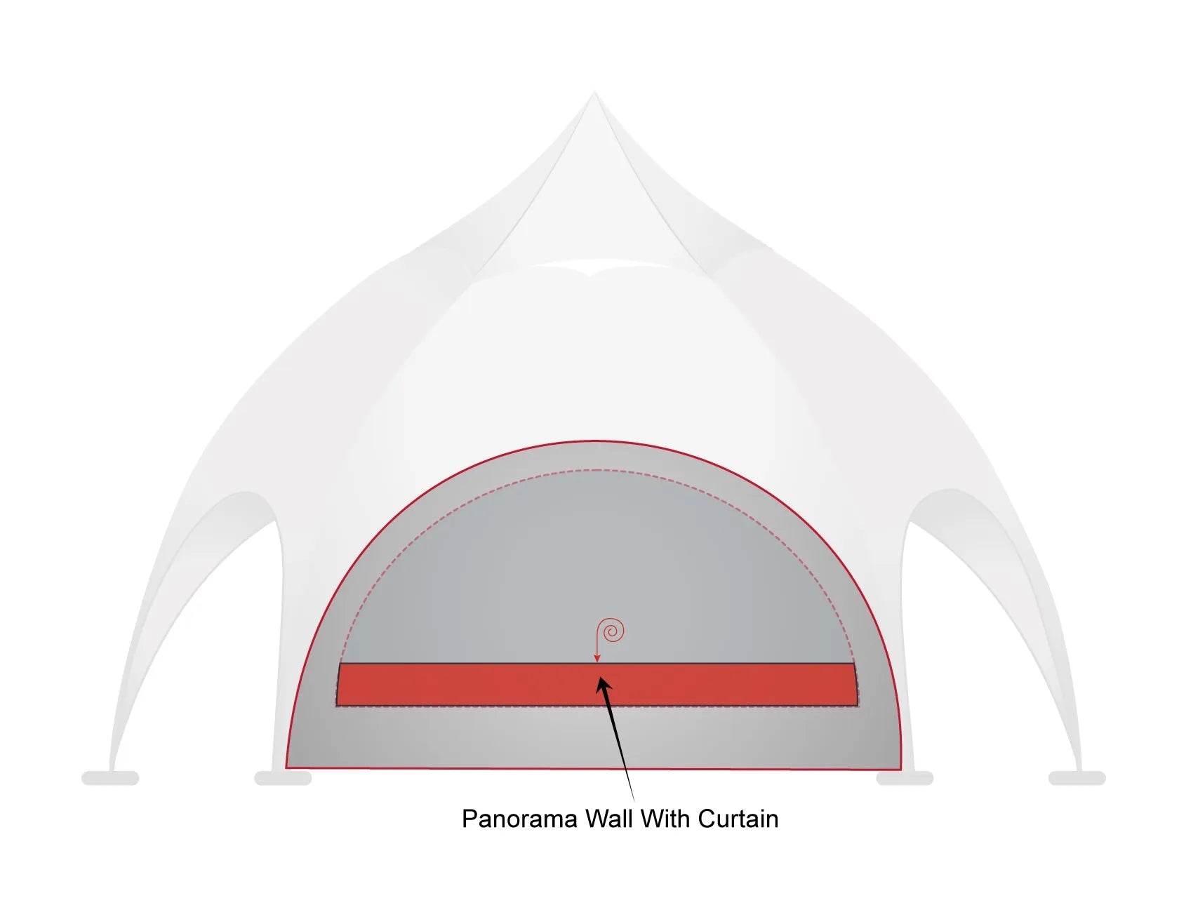 Printed Panache: Custom Arch Dome Tent with Walls