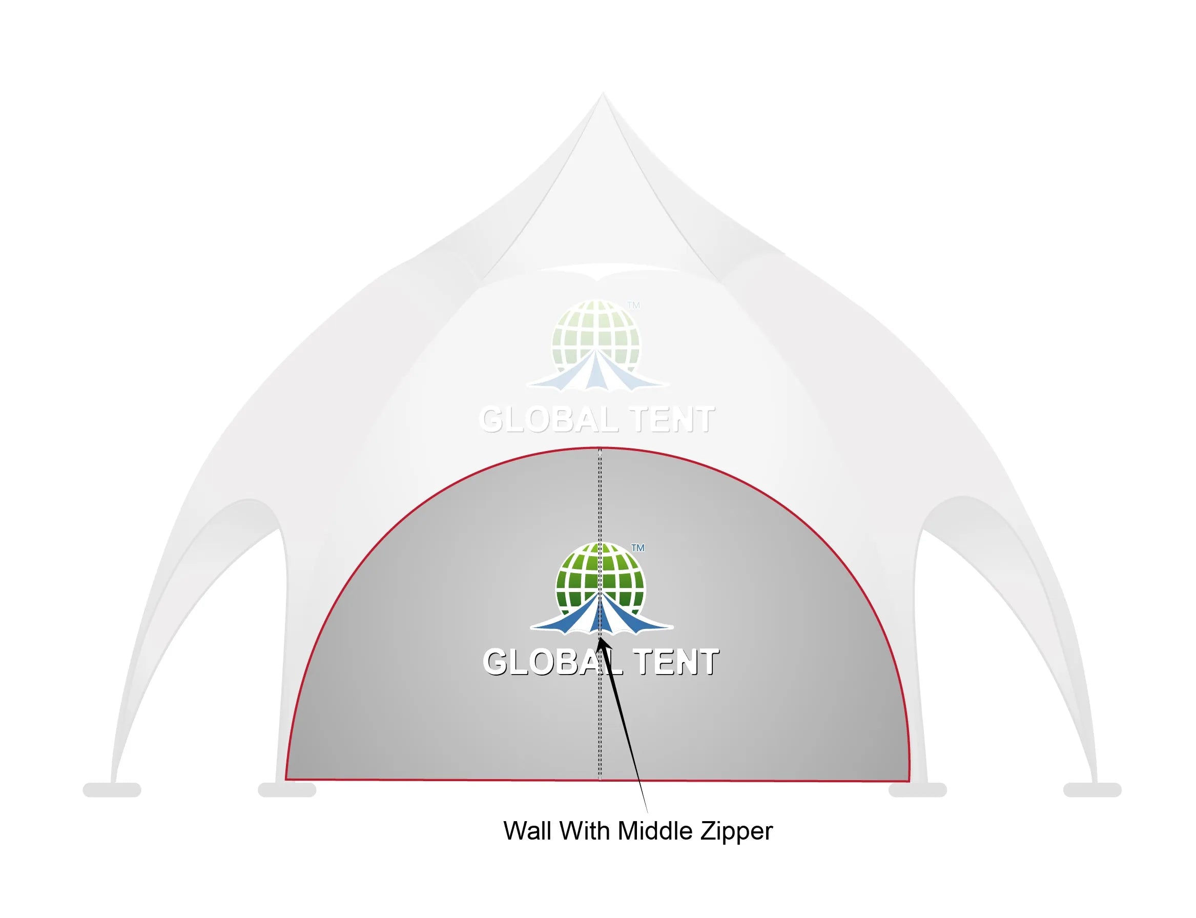 Printed Panache: Custom Arch Dome Tent with Walls