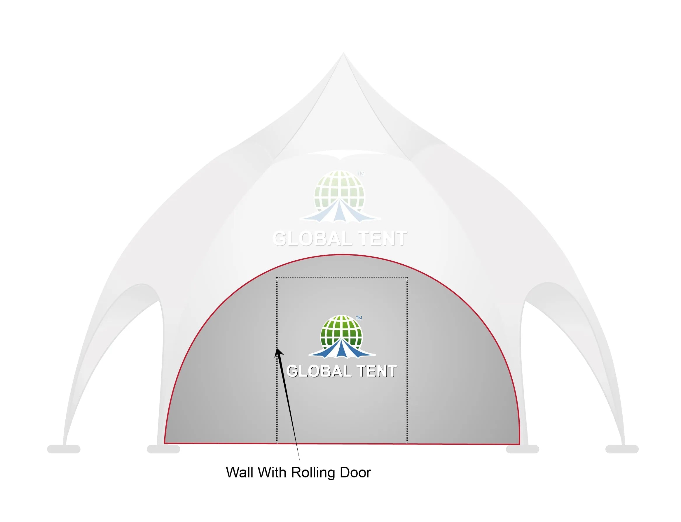 Printed Panache: Custom Arch Dome Tent with Walls