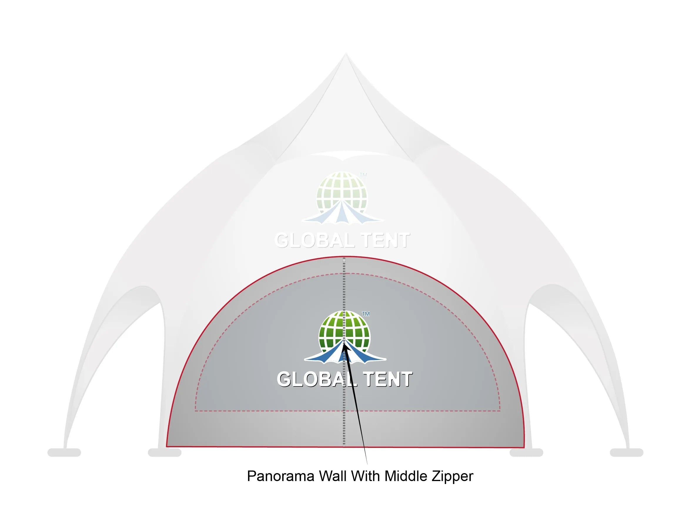 Printed Panache: Custom Arch Dome Tent with Walls