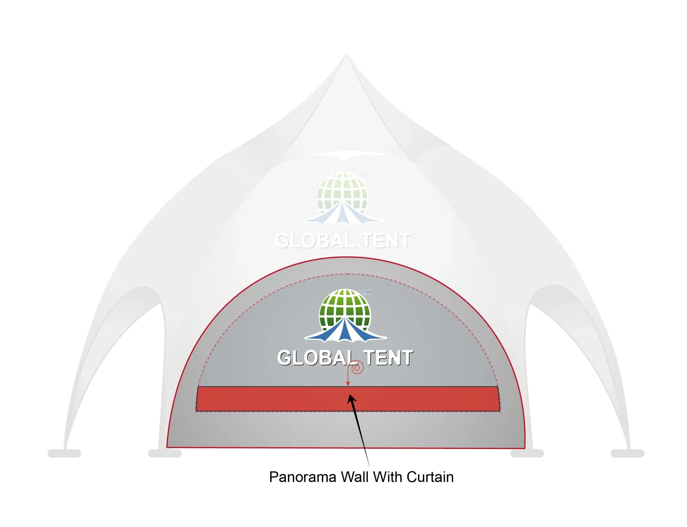 Printed Panache: Custom Arch Dome Tent with Walls