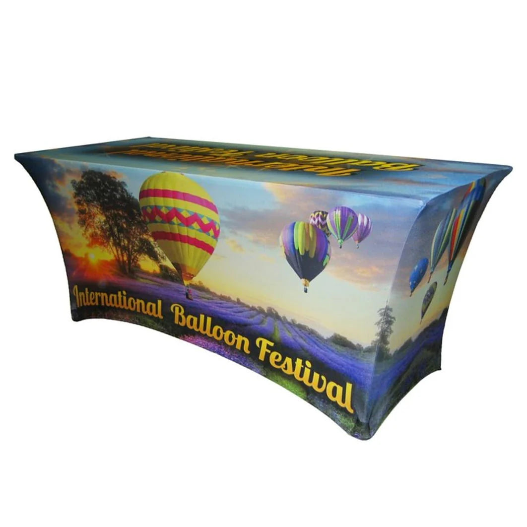 Stretchable Advertising Tablecloth | Provides a snug fit for a professional-grade brand display solution