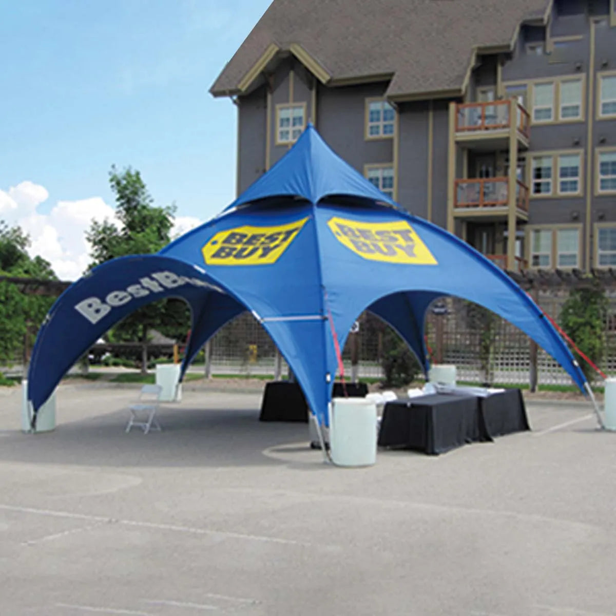 Discover our 20'x20' Custom Arch Dome Tent – a majestic centerpiece for your grand events. Durable construction, easy setup, and customizable branding. Host your events with style and comfort.
