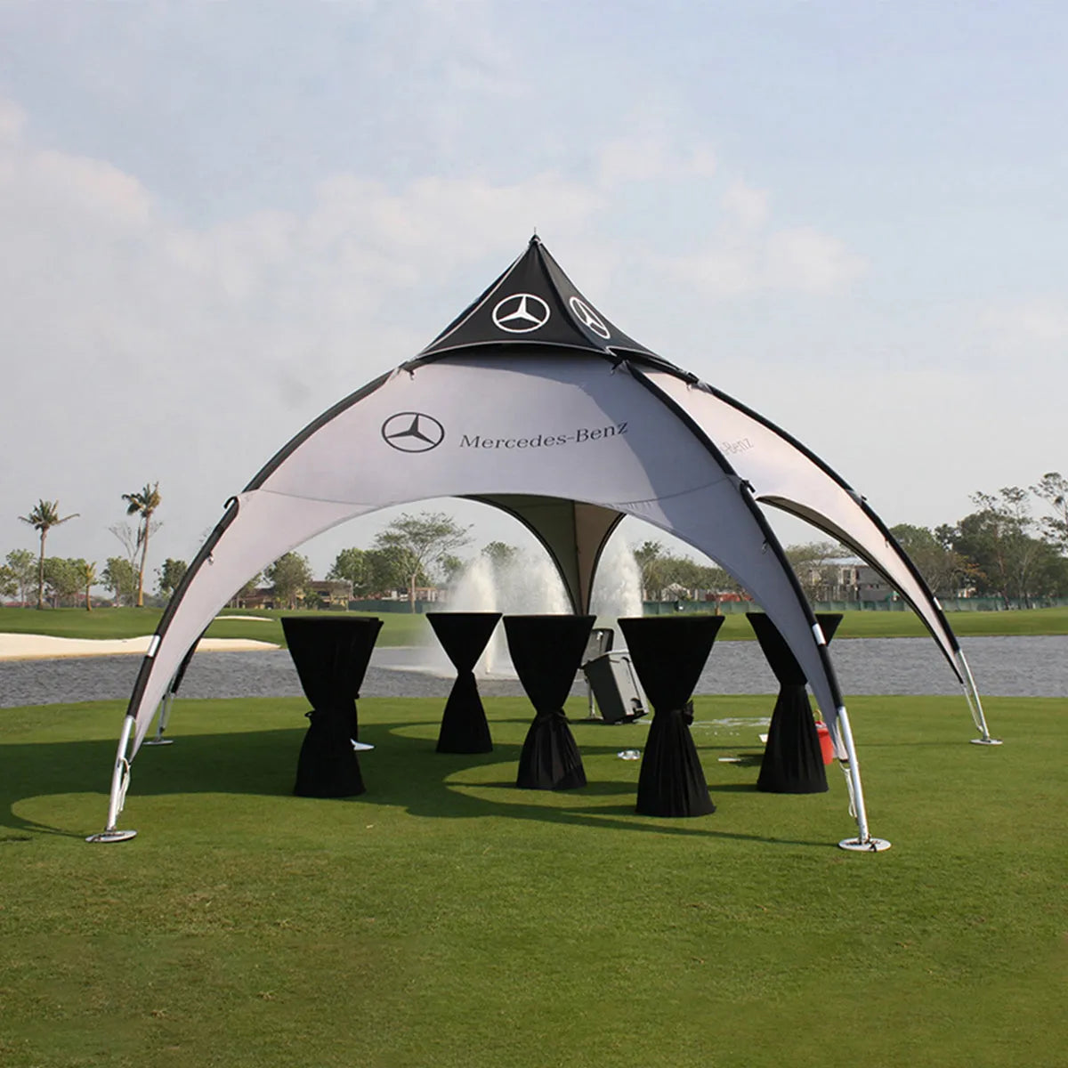 Explore our 16'x16' Custom Arch Dome Tent – perfect for grand gatherings. Durable construction, easy setup, and customizable branding. Host your events in style and comfort.