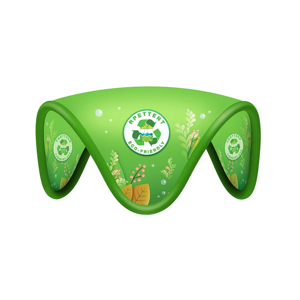 Modern V-shaped inflatable RPET advertising tent | Designer inflatable exhibition booth system