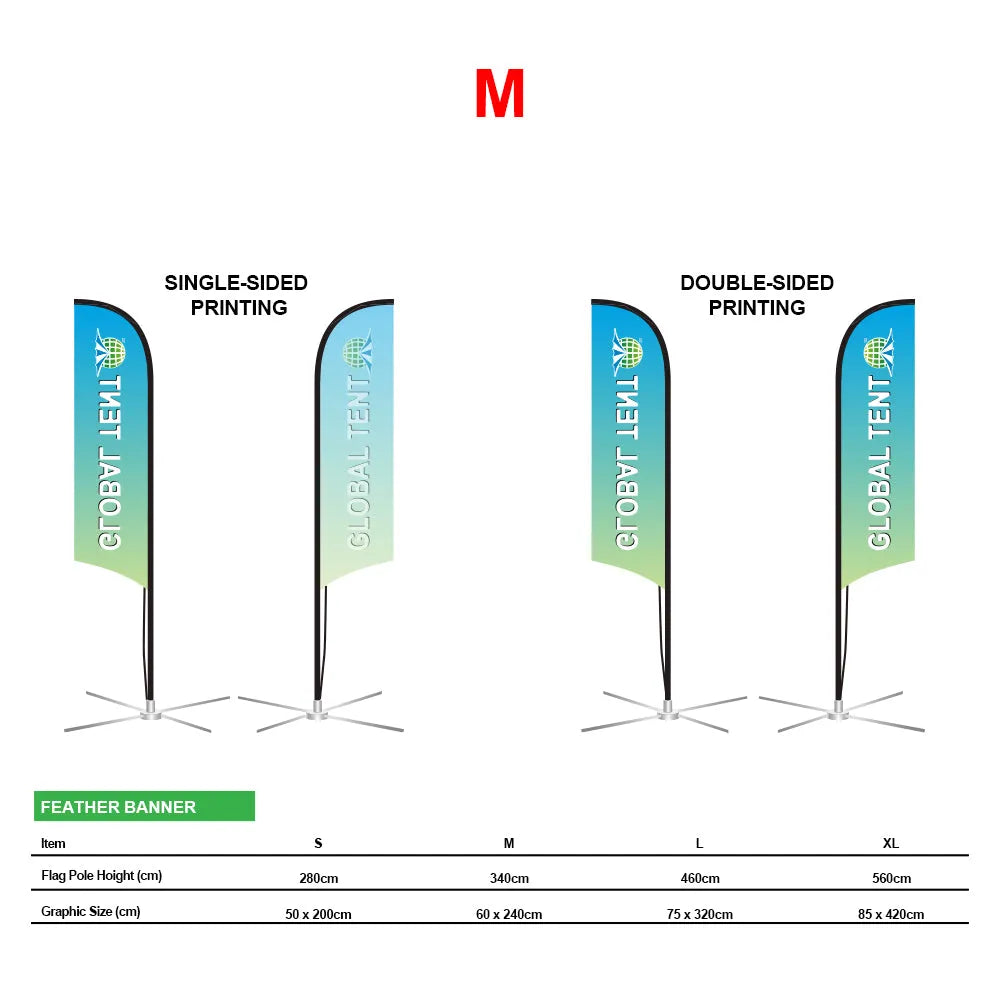 10ft Feather Flag | Lightweight and flowing, creating an elegant and dynamic advertising image(No Base)