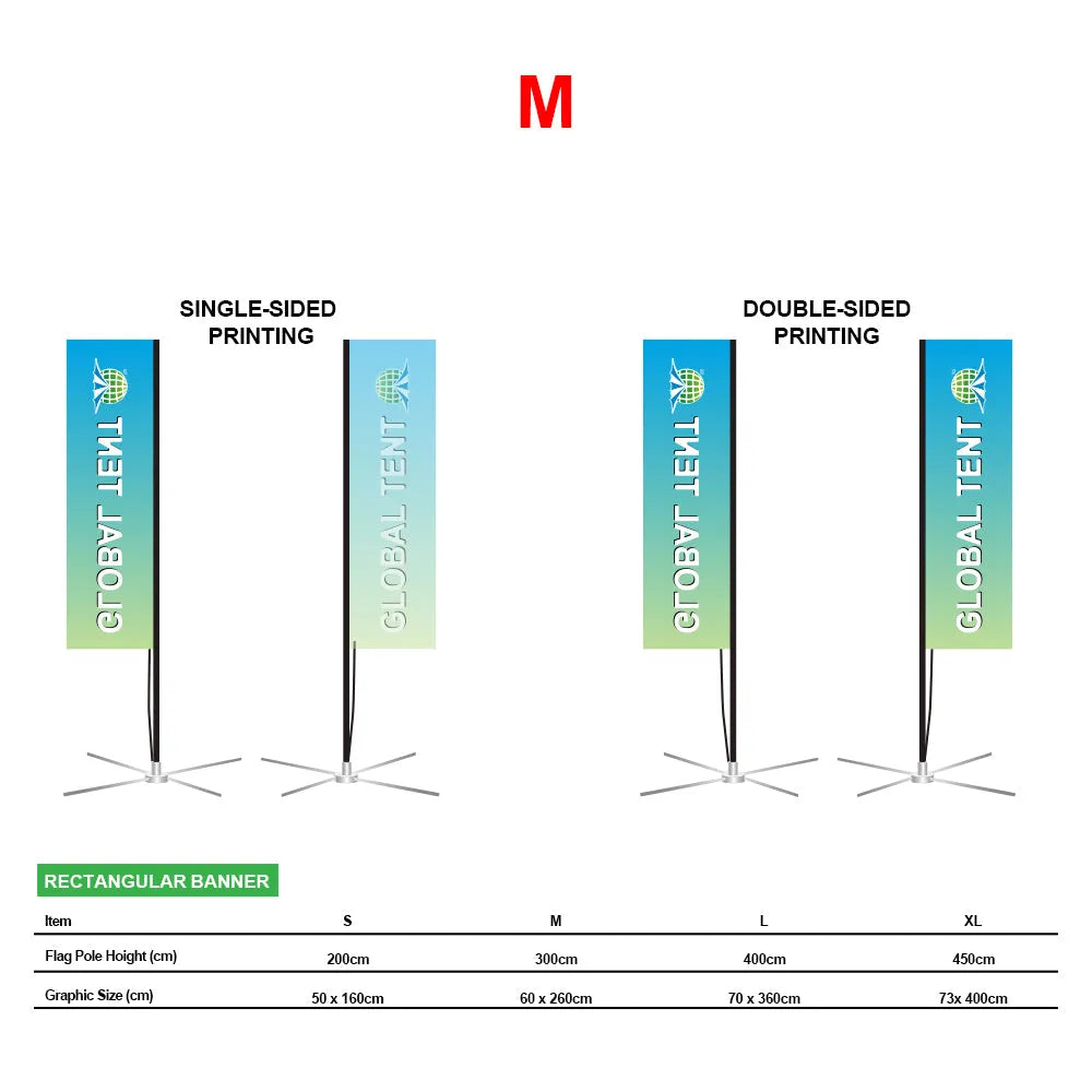 6.5ft Square Flag | Classic and versatile, a cornerstone for showcasing your company's brand image(No Base)