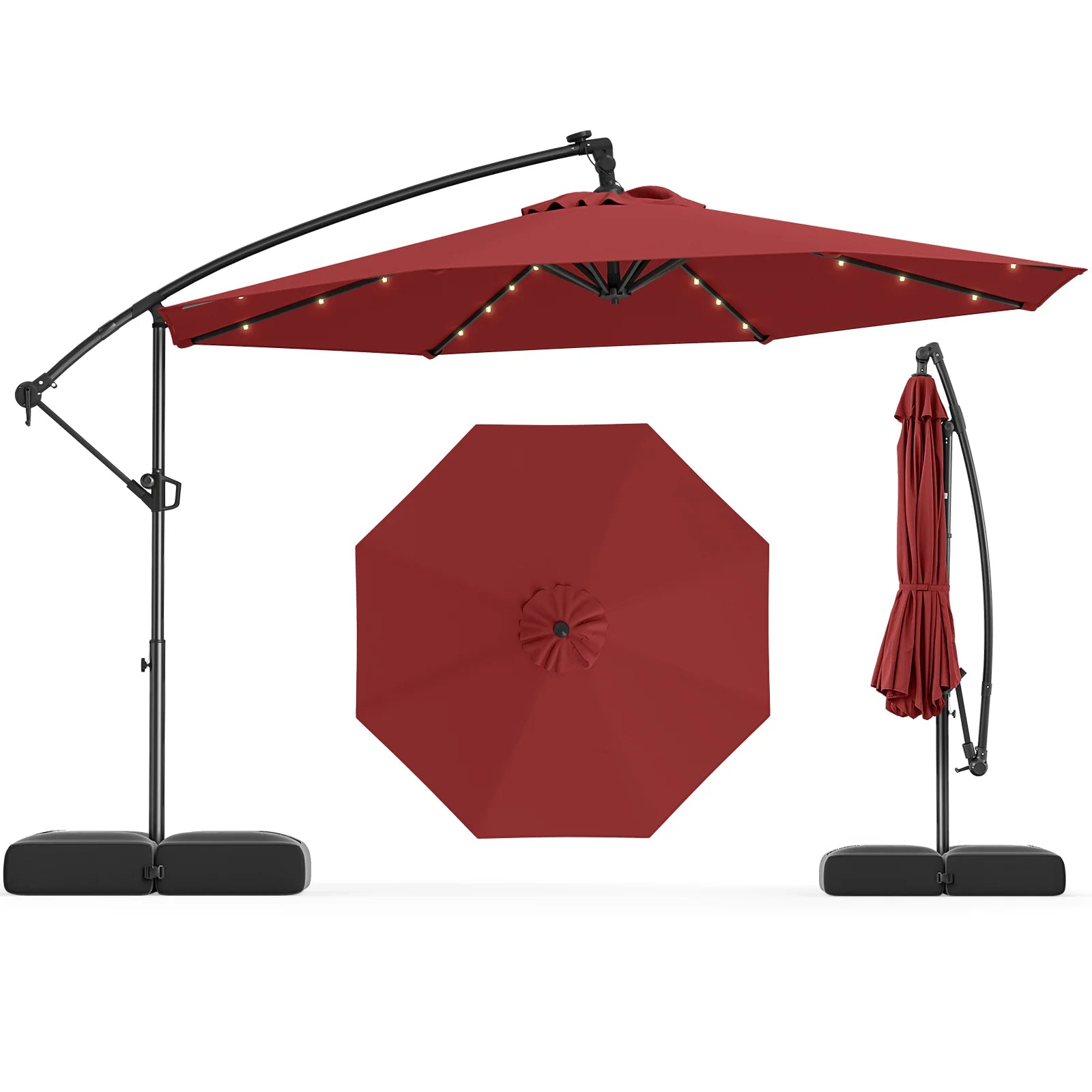 Luxury Shade: Premium Custom Cantilever Banana Umbrella (Base Not Included)