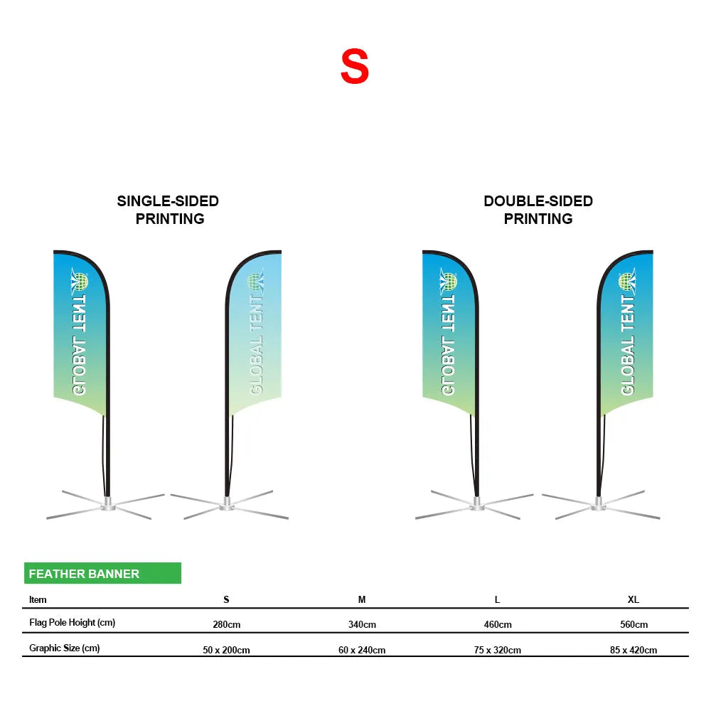 10ft Feather Flag | Lightweight and flowing, creating an elegant and dynamic advertising image(No Base)