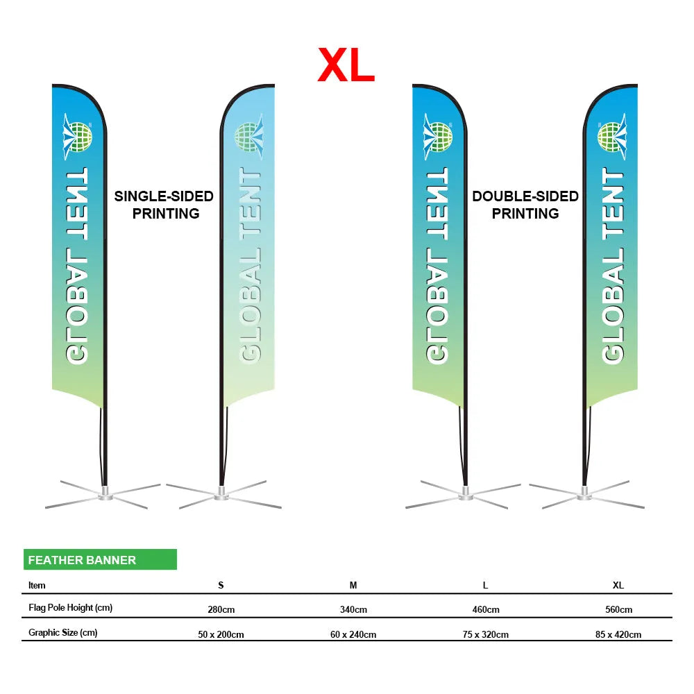 10ft Feather Flag | Lightweight and flowing, creating an elegant and dynamic advertising image(No Base)