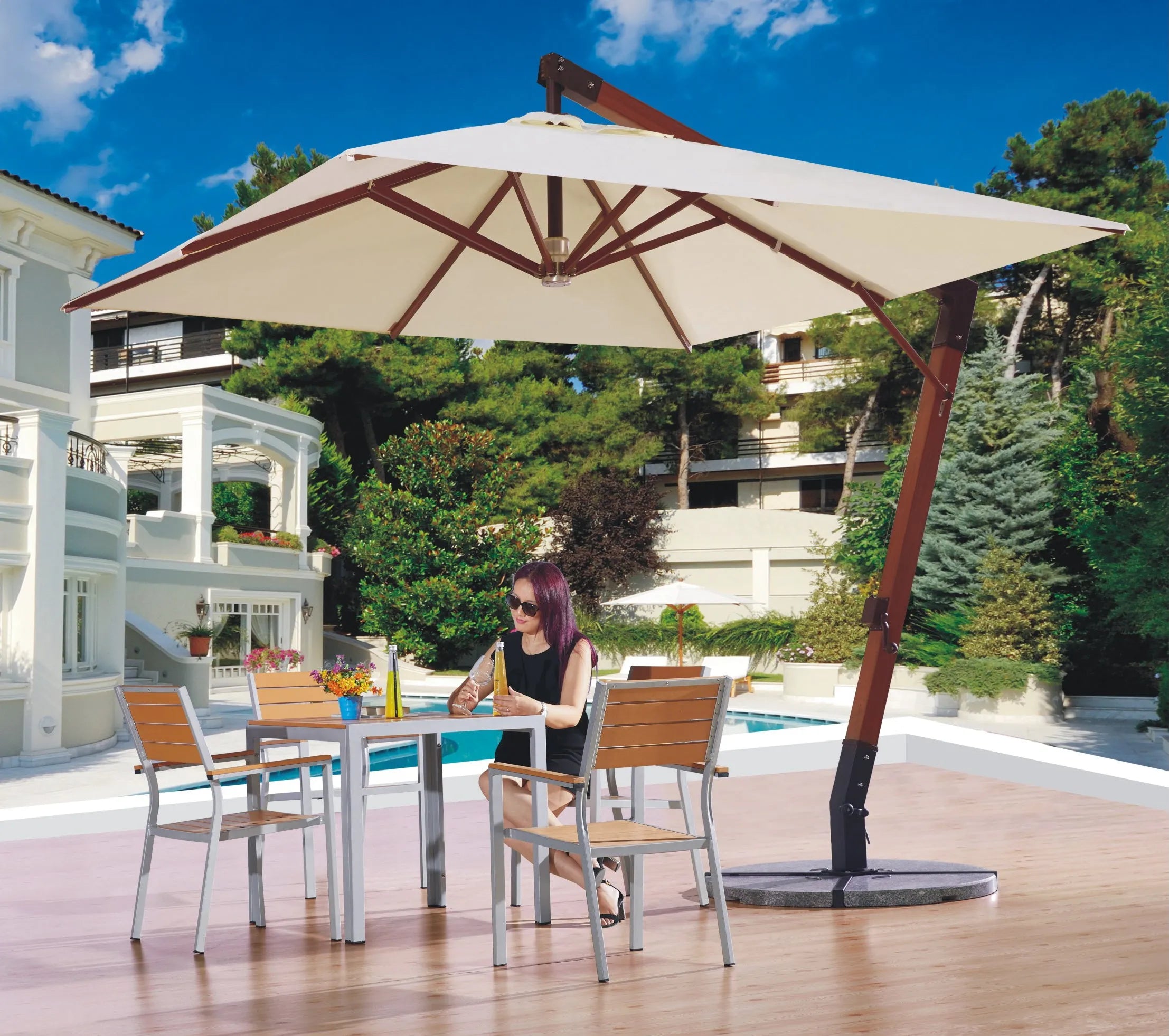 Elevate Your Outdoors: Custom Cantilever Patio Umbrella