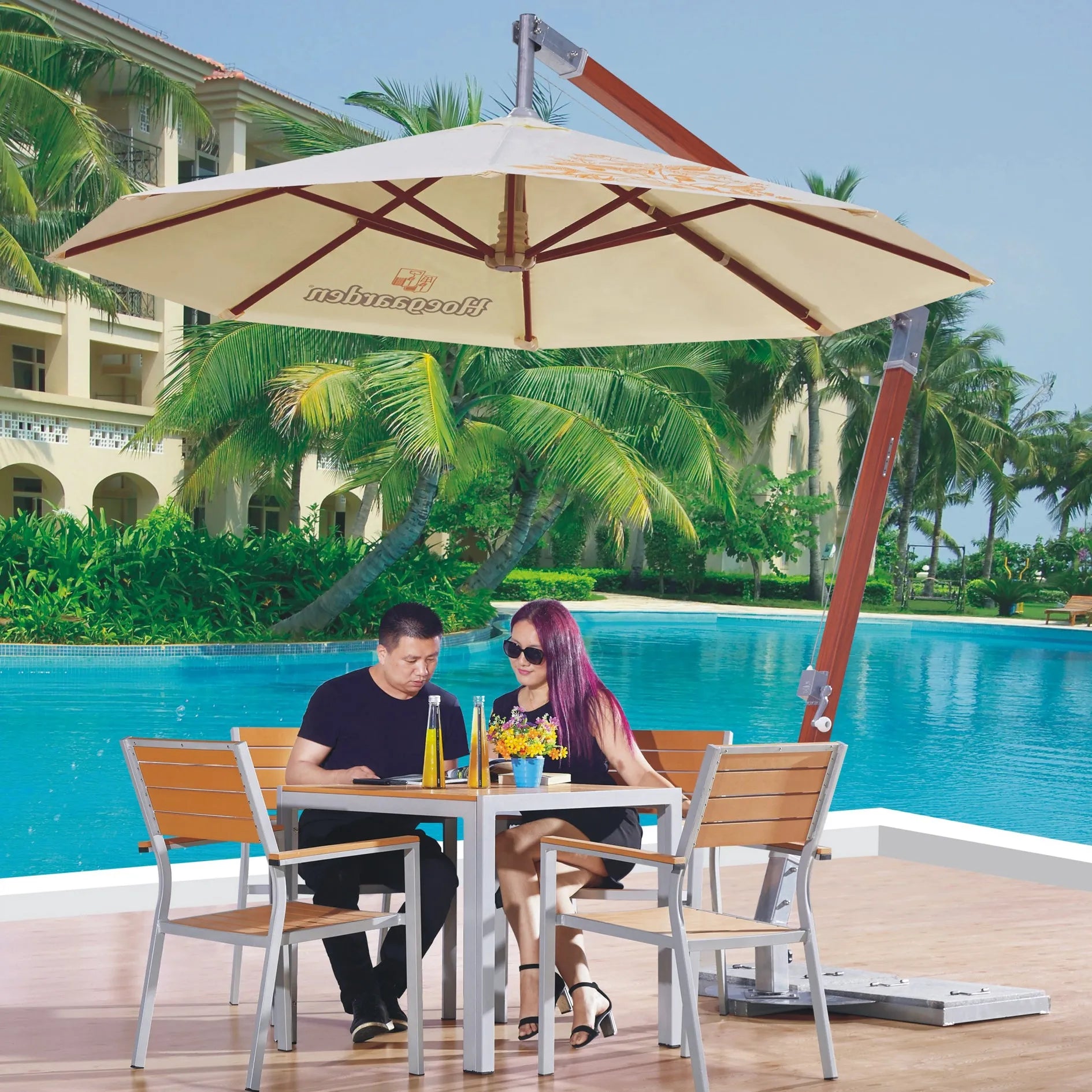 Elevate Your Outdoors: Custom Cantilever Patio Umbrella