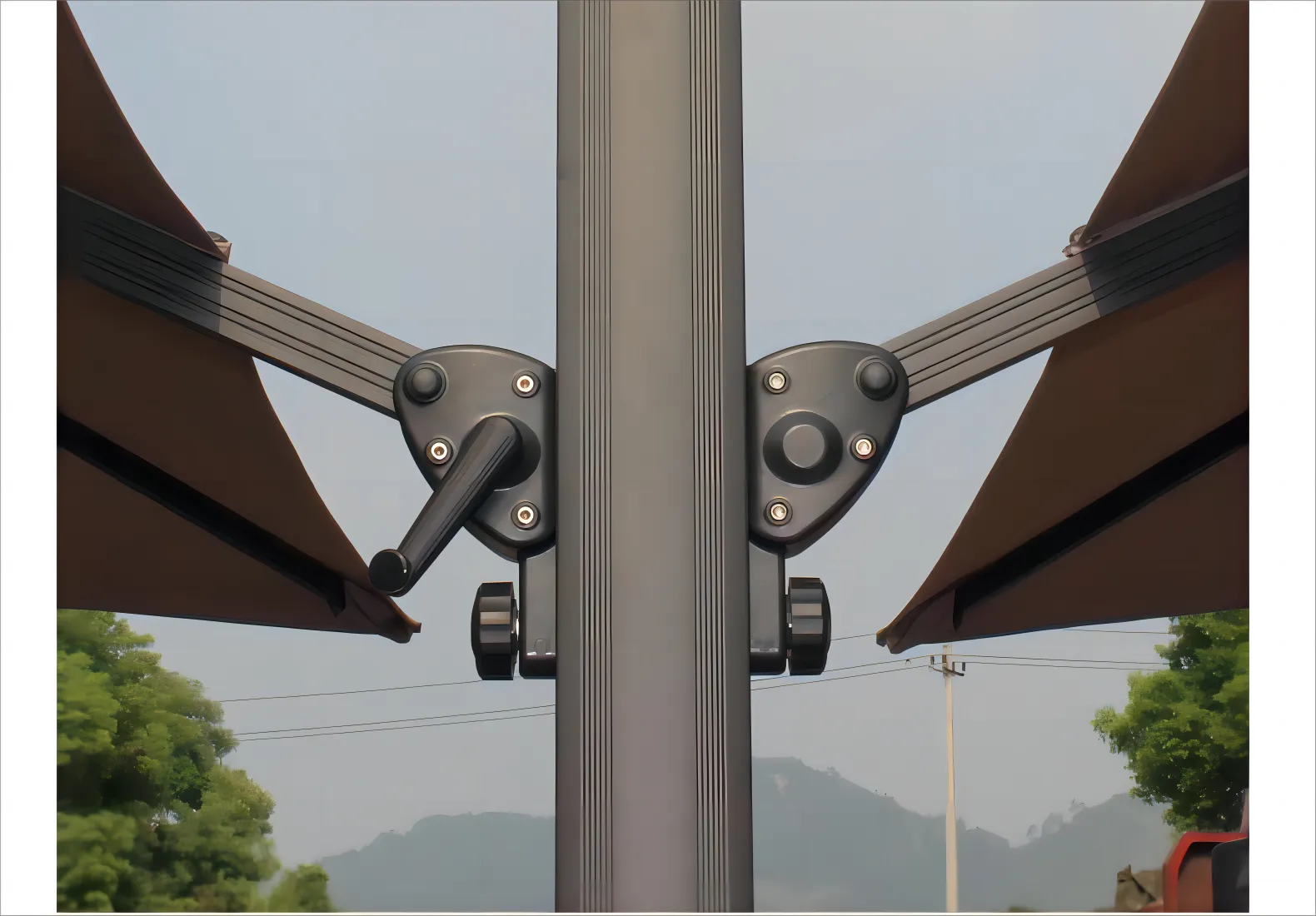 Luxury Elegance: Custom Double-Sided Cantilever Hanging Umbrella