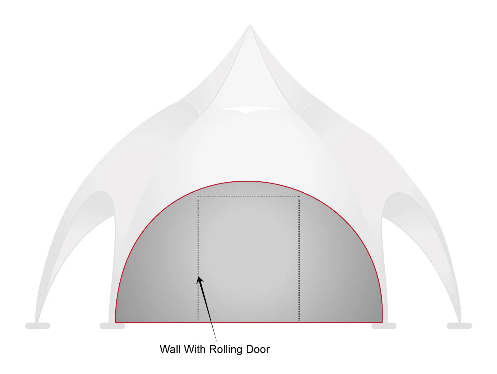 Printed Elegance: Custom RPET Arch Dome Tent with Walls