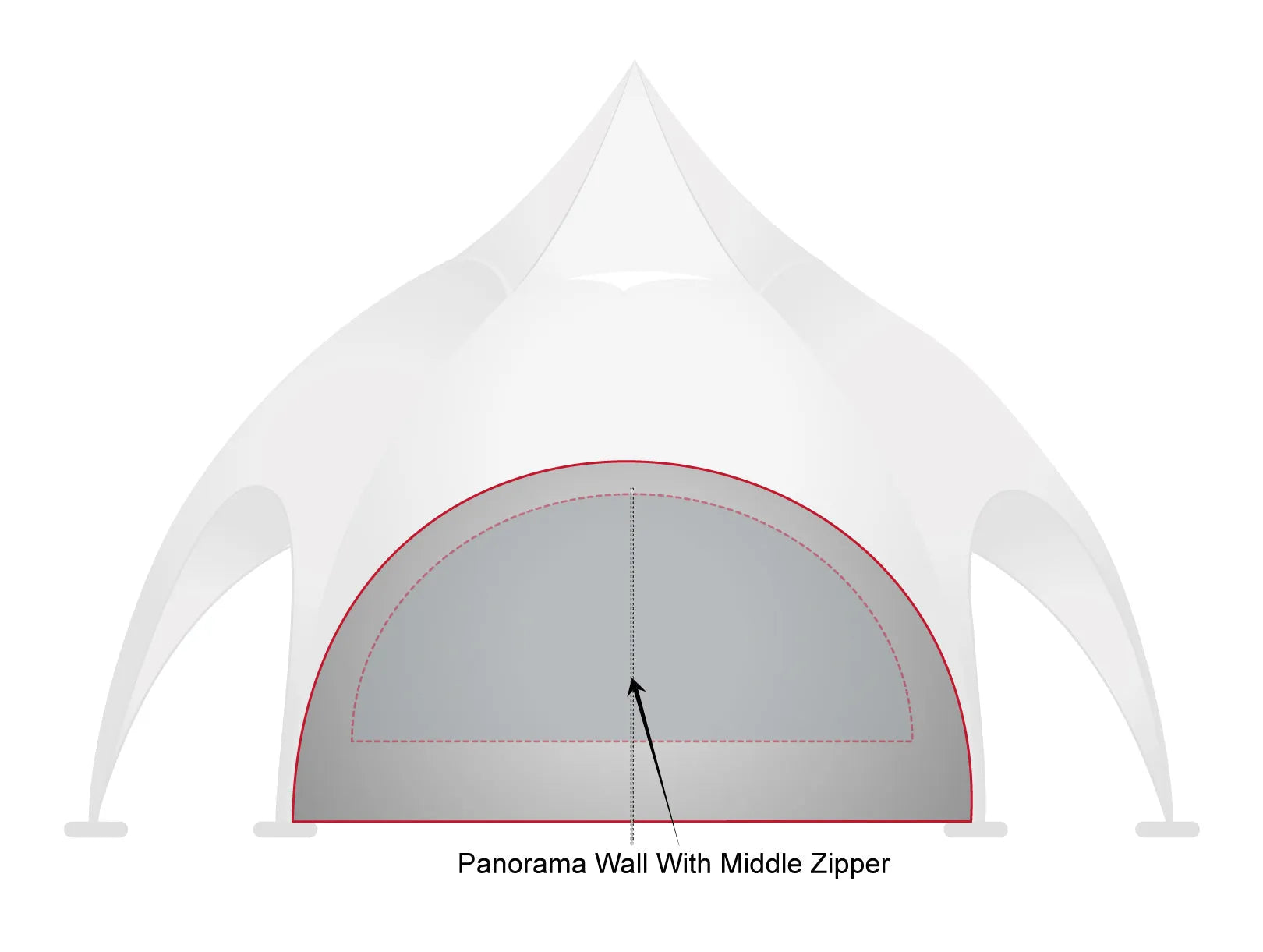 Printed Elegance: Custom RPET Arch Dome Tent with Walls