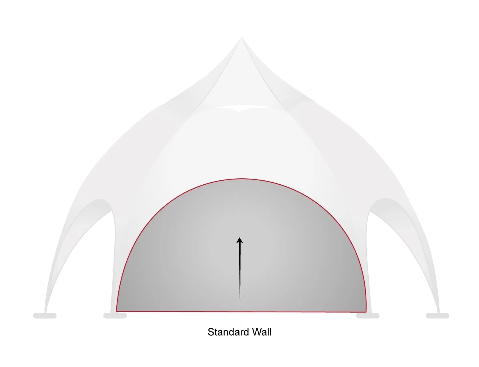 Printed Elegance: Custom RPET Arch Dome Tent with Walls