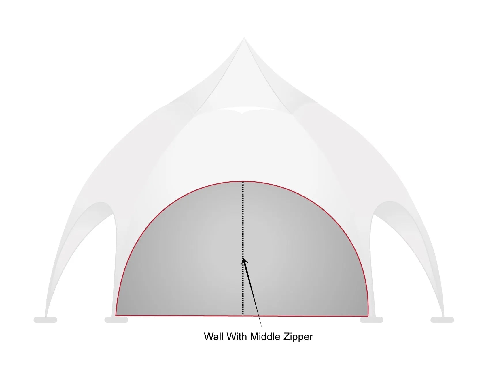 Printed Elegance: Custom RPET Arch Dome Tent with Walls