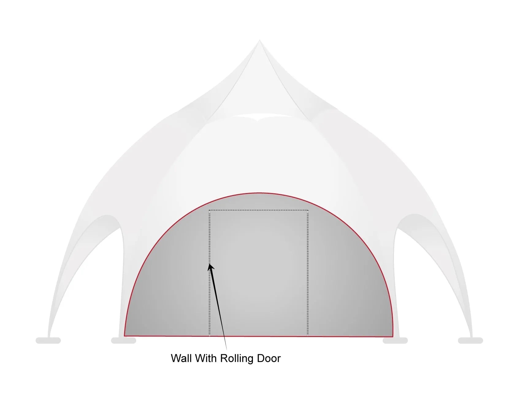 Printed Elegance: Custom RPET Arch Dome Tent with Walls