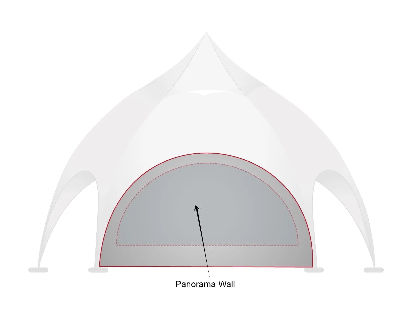 Printed Elegance: Custom RPET Arch Dome Tent with Walls