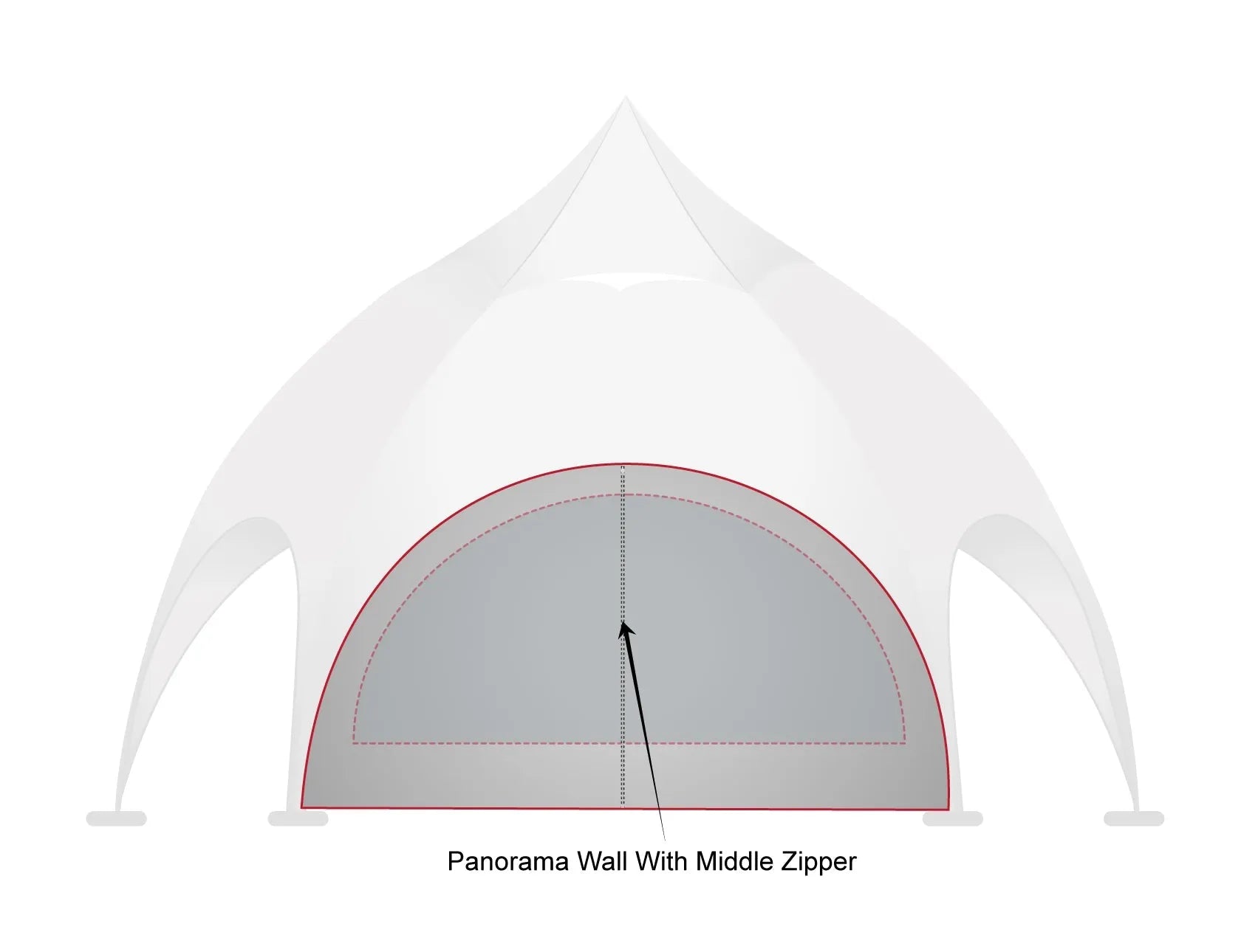 Printed Elegance: Custom RPET Arch Dome Tent with Walls