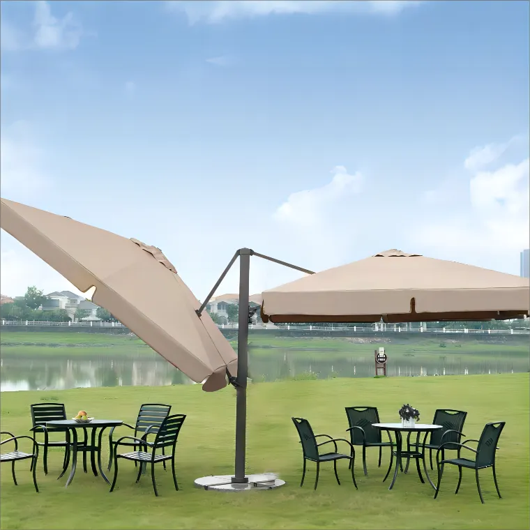 Luxury Elegance: Custom Double-Sided Cantilever Hanging Umbrella
