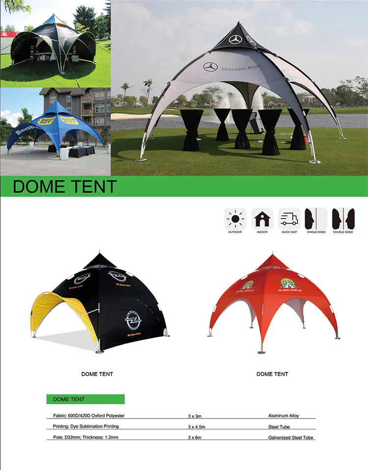 Sustainable Grandeur: 16'x16' RPET Custom Arch Dome Tent