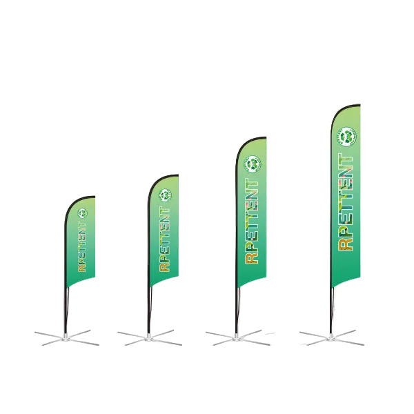 Customized eco-friendly water droplet flags, made from recycled materials, for outdoor waterproof advertising flags