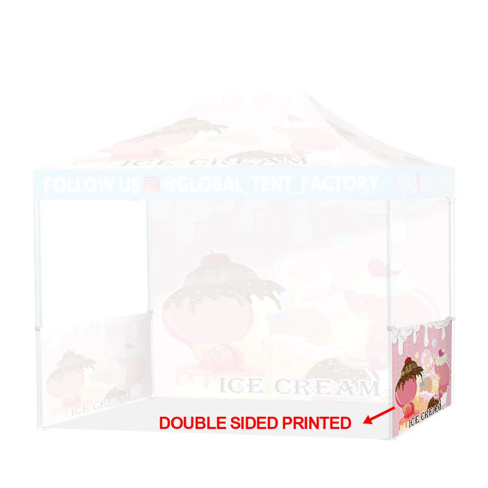 Printed Perfection: Custom Advertising Canopy Tent with Top & Walls