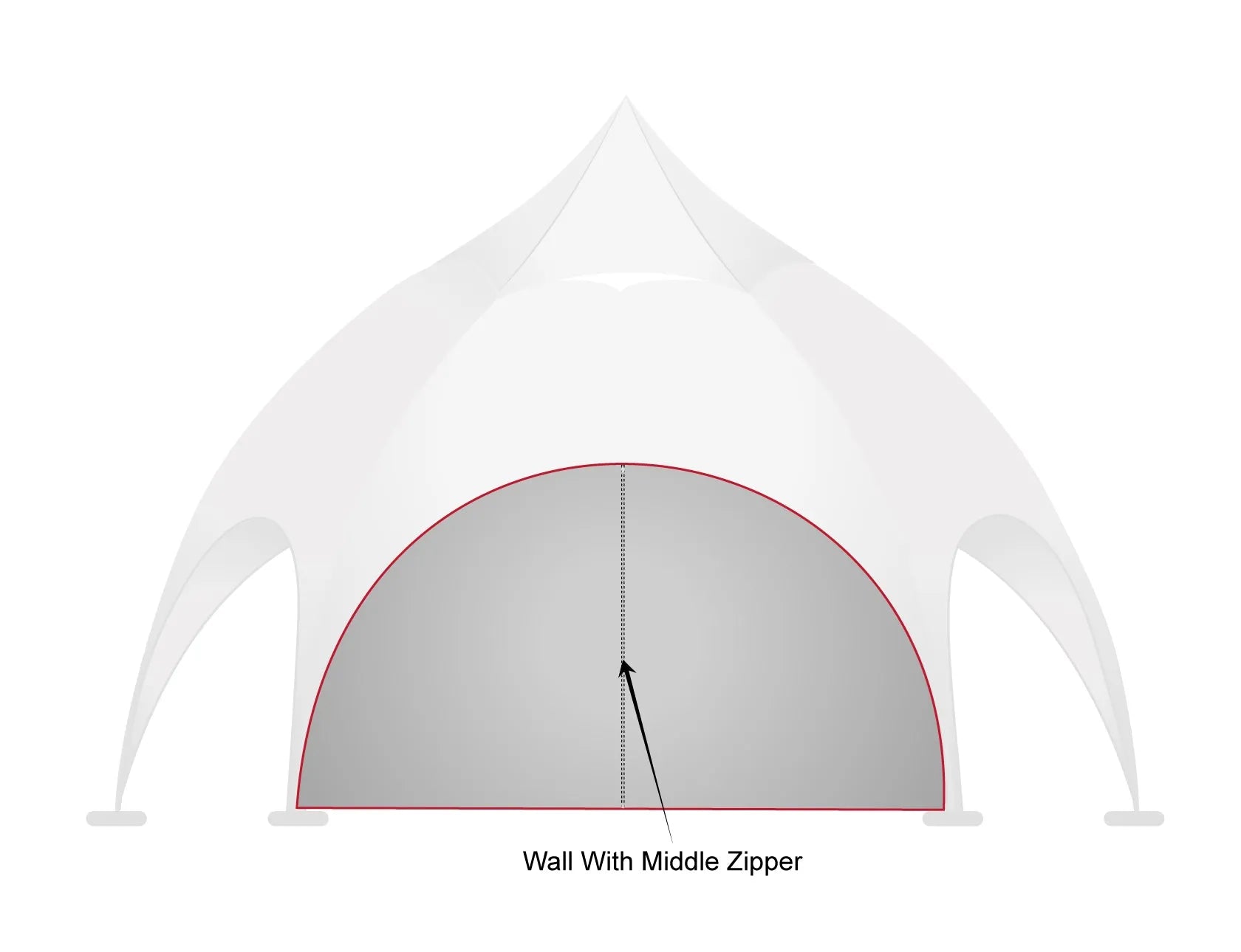 Printed Panache: Custom Arch Dome Tent with Walls