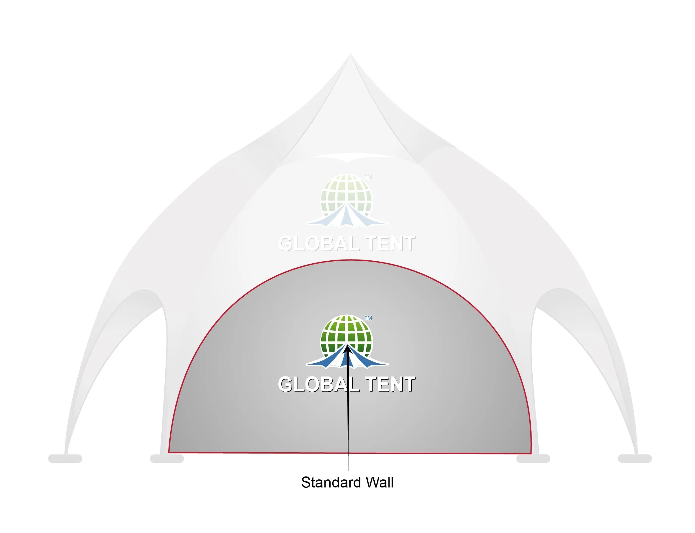 Printed Panache: Custom Arch Dome Tent with Walls