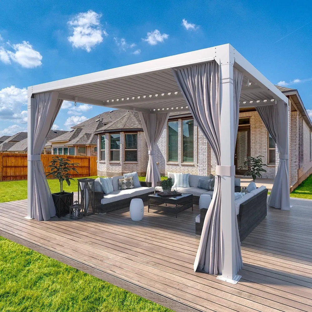 Versatile Outdoor Oasis: Aluminum Multifunction Pergola