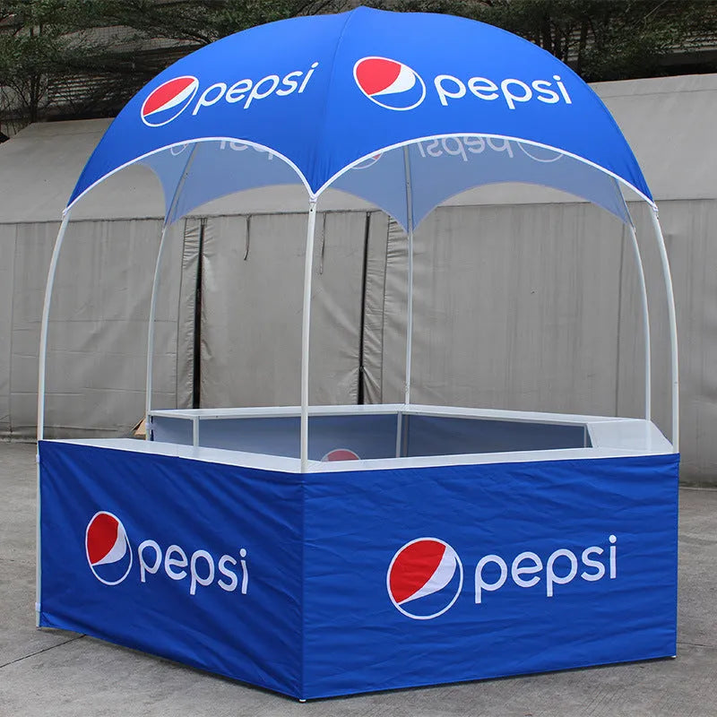 Chic Showcase Hub: Custom Kiosk Vendor Tent