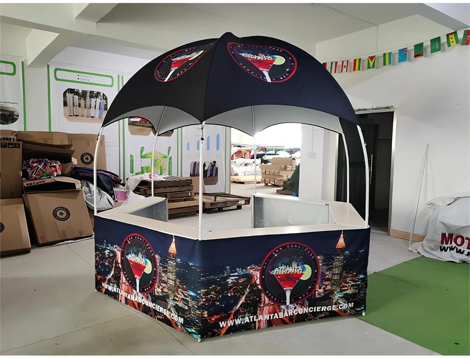 Marketplace Marvel: Custom Kiosk Vendor Tent