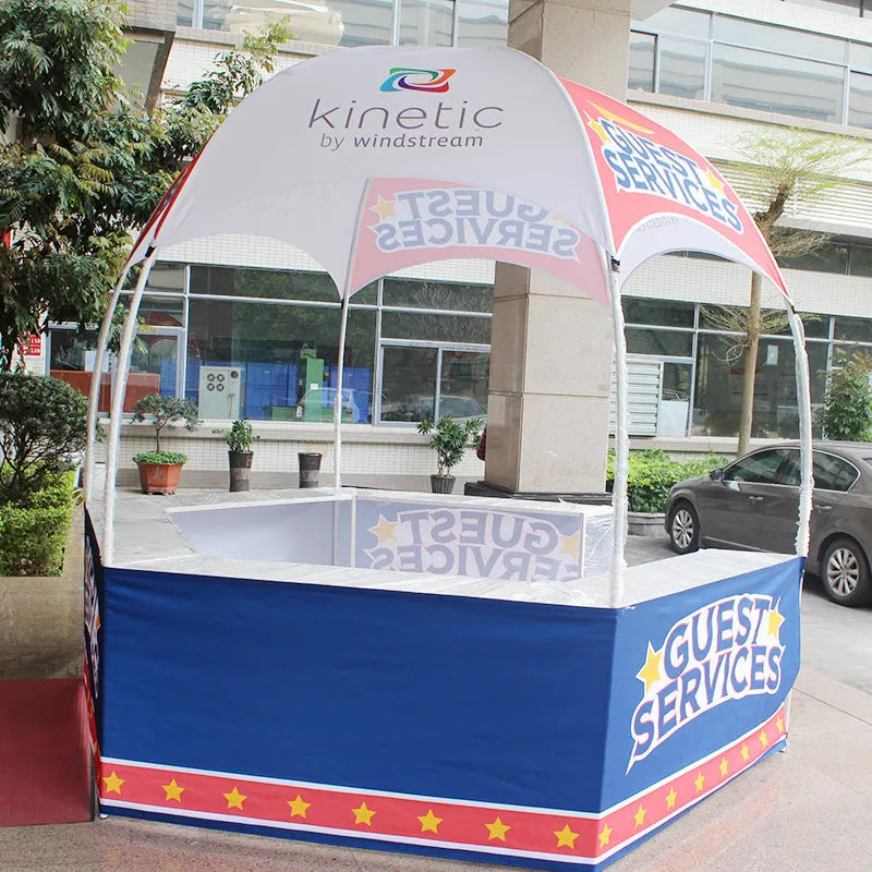 Chic Showcase Hub: Custom Kiosk Vendor Tent